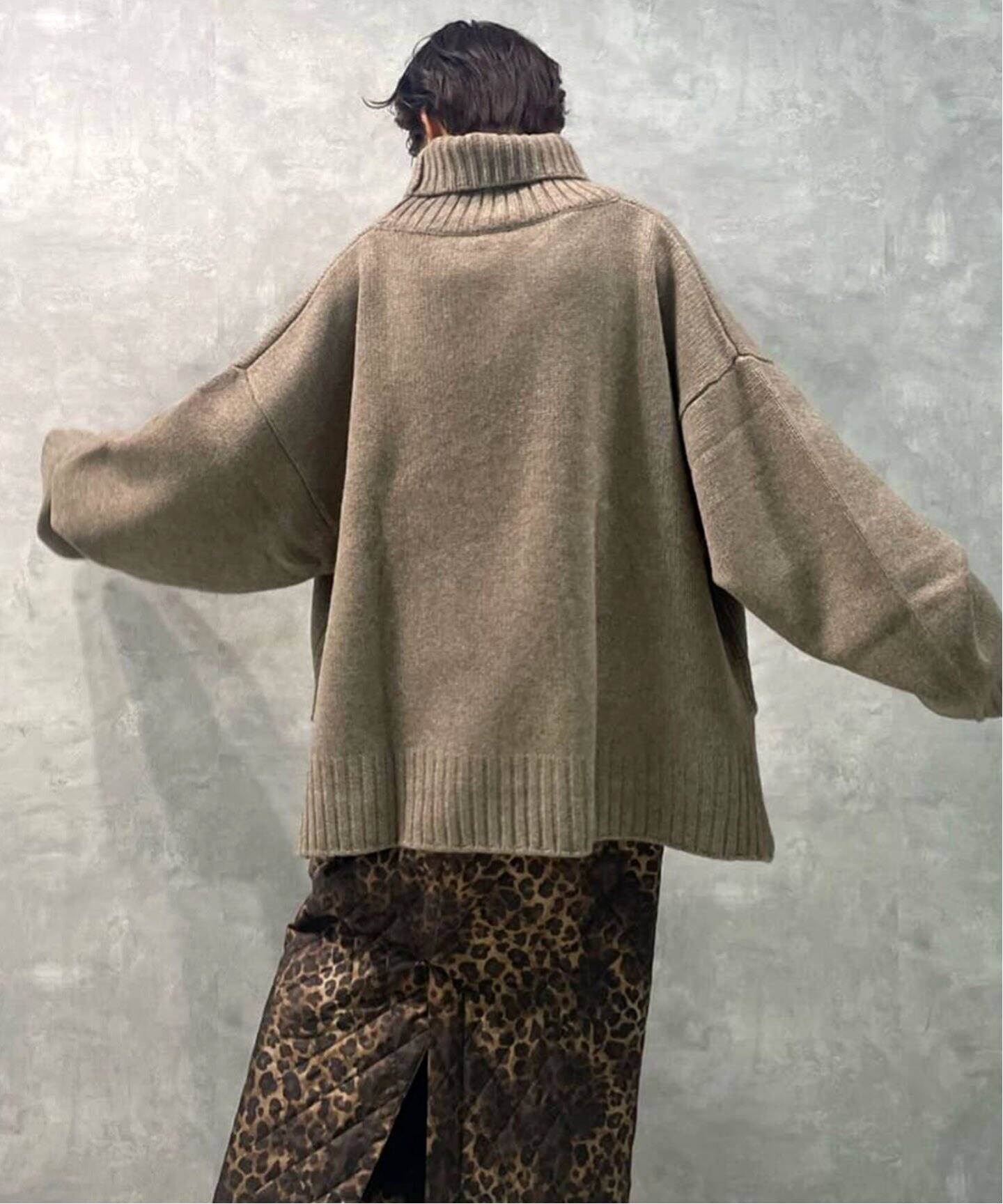 SEEALL / シーオール】OVERSIZED HIGHNECK SWEATER（ニット／セーター 