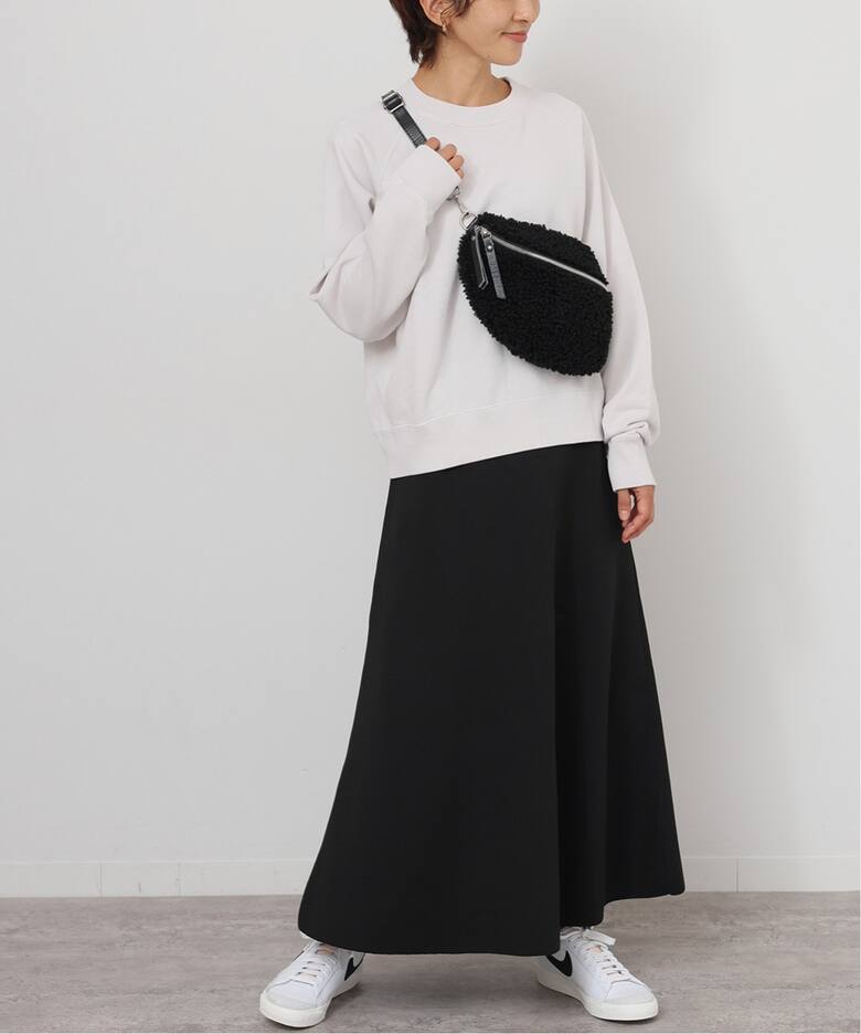 追加2》ウォッシャブルスポンジニットフレアスカート（ロング・マキシ  