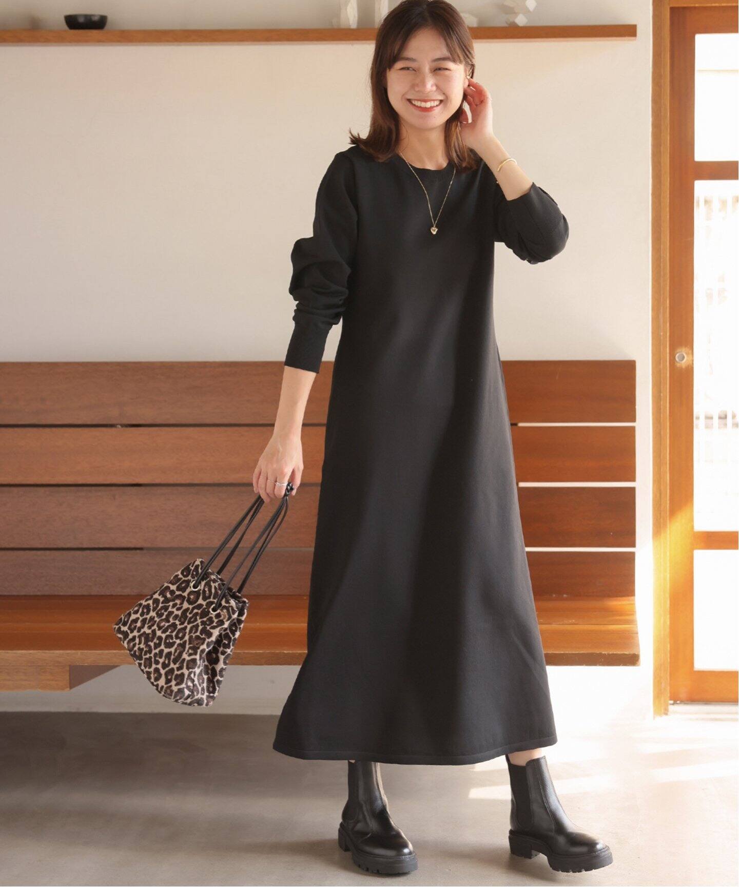 NEU】ジオメトリックニットワンピース セール】 【洗える】ジオ  