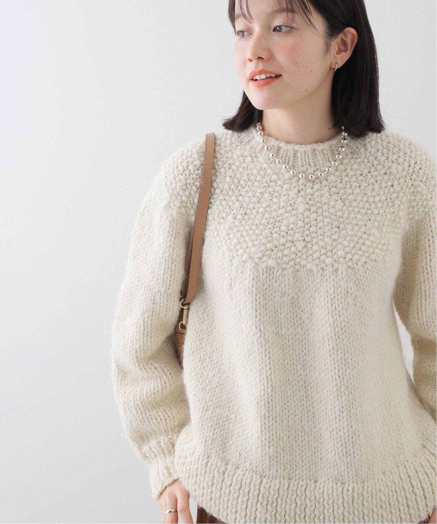 ネパールハンドニットスラブプルオーバー（ニット／セーター  