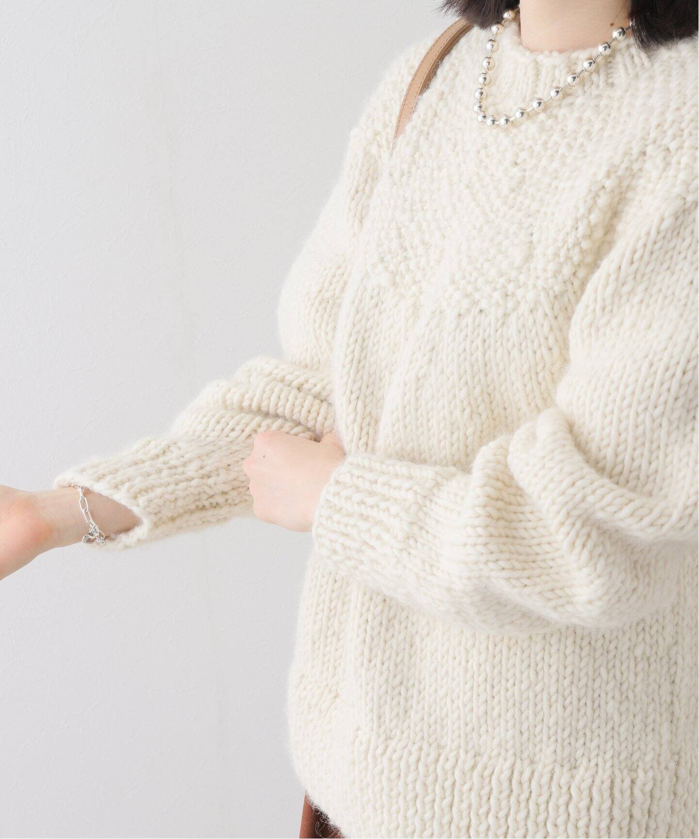 ネパールハンドニットスラブプルオーバー（ニット／セーター  