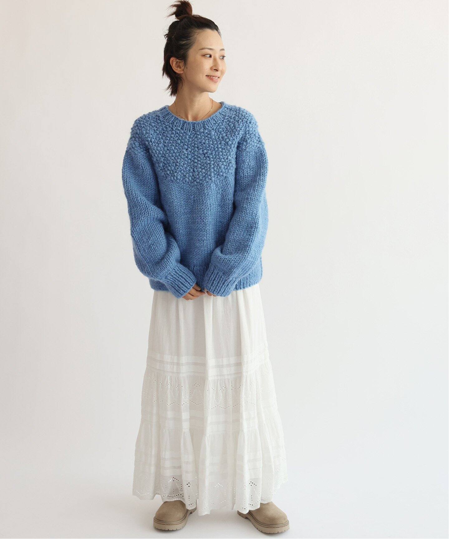 ネパールハンドニットスラブプルオーバー（ニット／セーター  