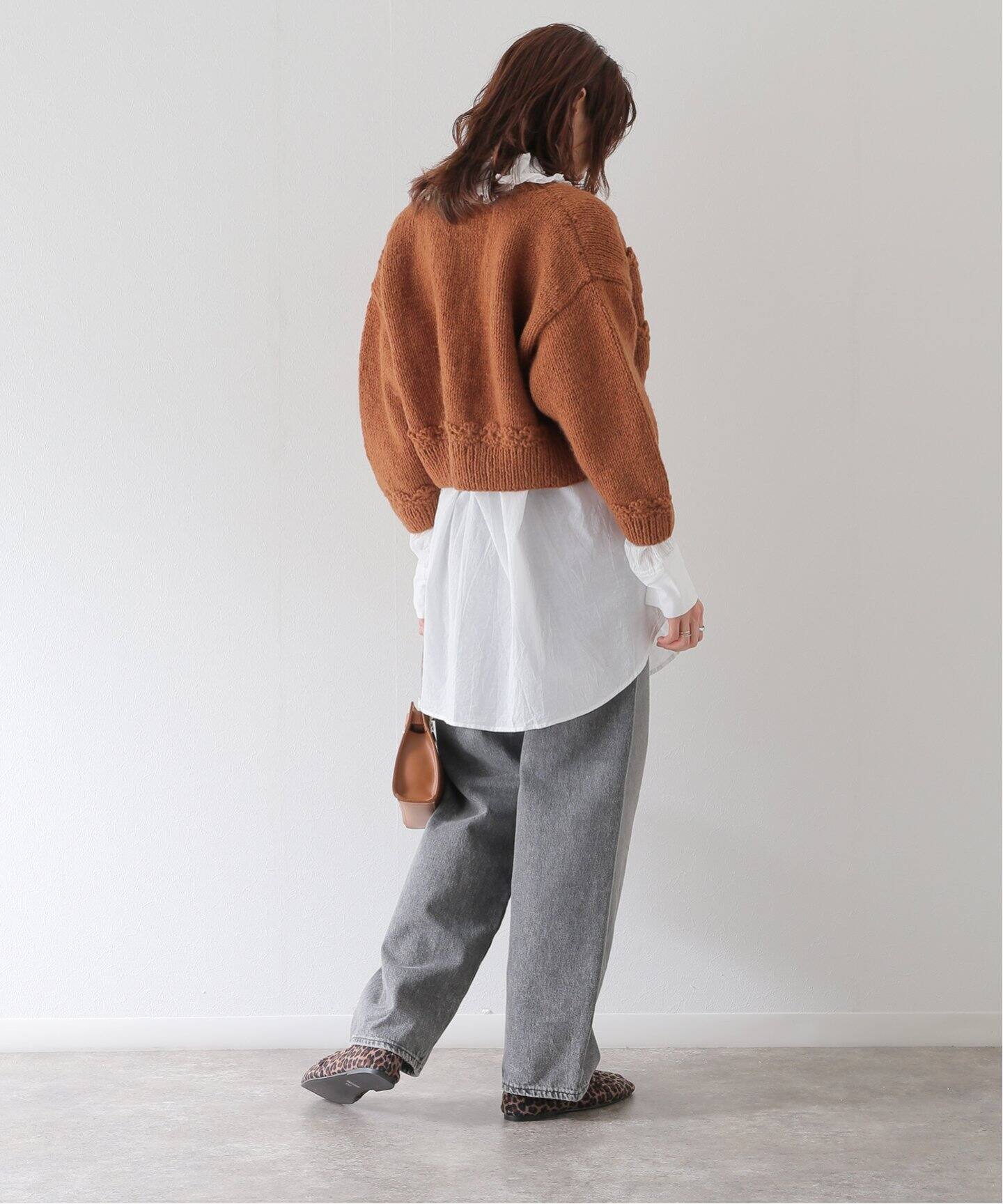 crinkle crinkle crinkle】hand knit mini jacket：ニットジャケット 
