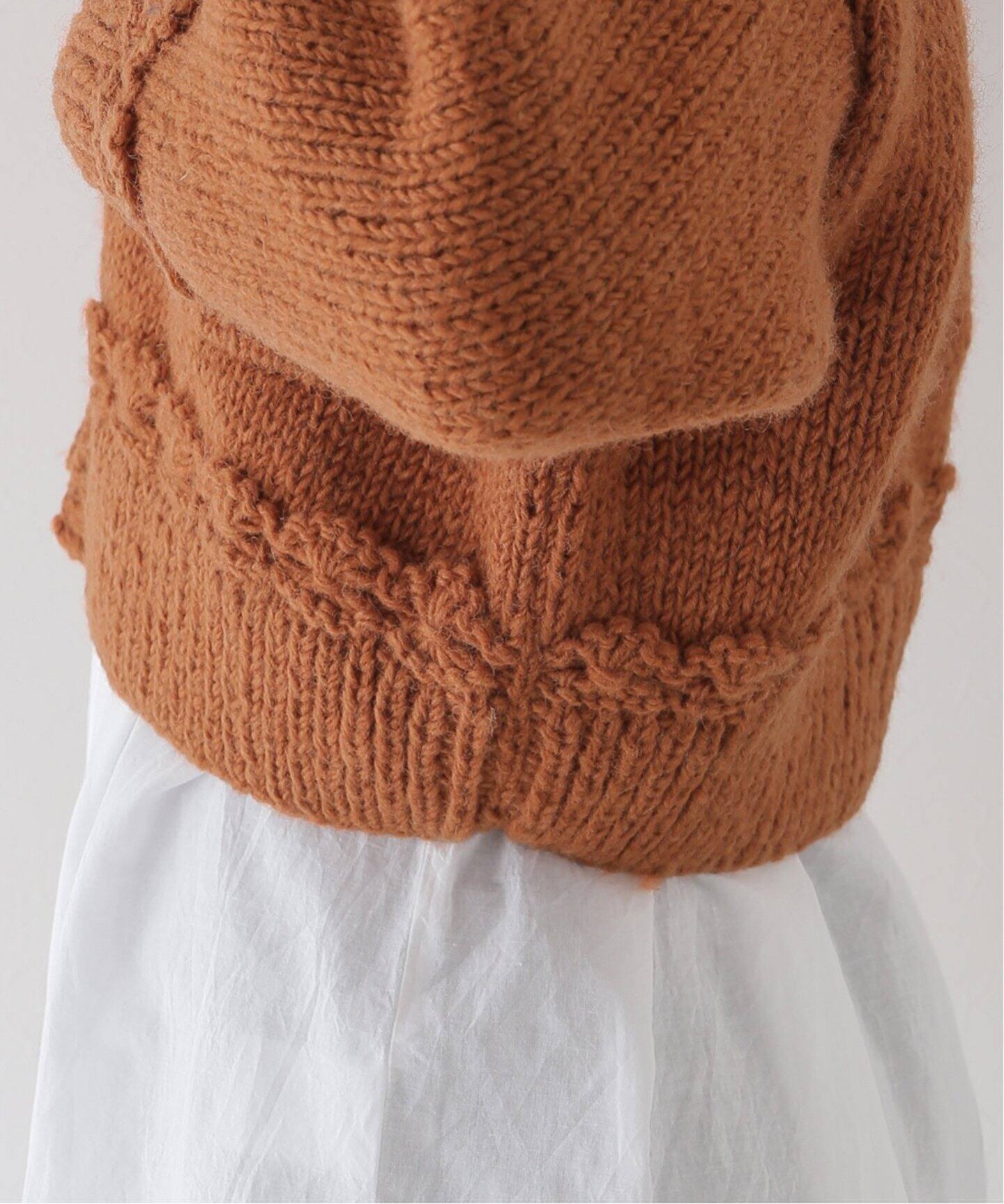 crinkle crinkle crinkle】hand knit mini jacket：ニットジャケット 
