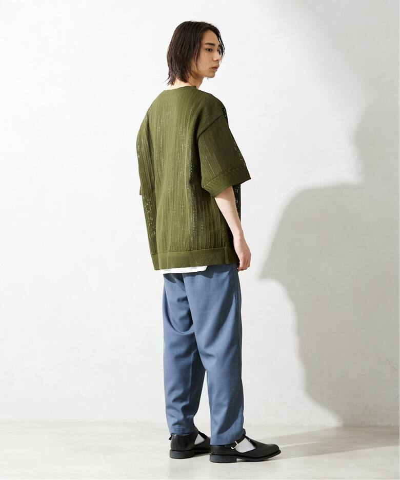 半袖ニット+カットソーの2点SET】リサイクルポリエステル サマーニット 