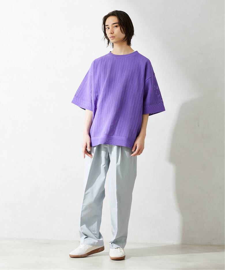 半袖ニット+カットソーの2点SET】リサイクルポリエステル サマーニット 