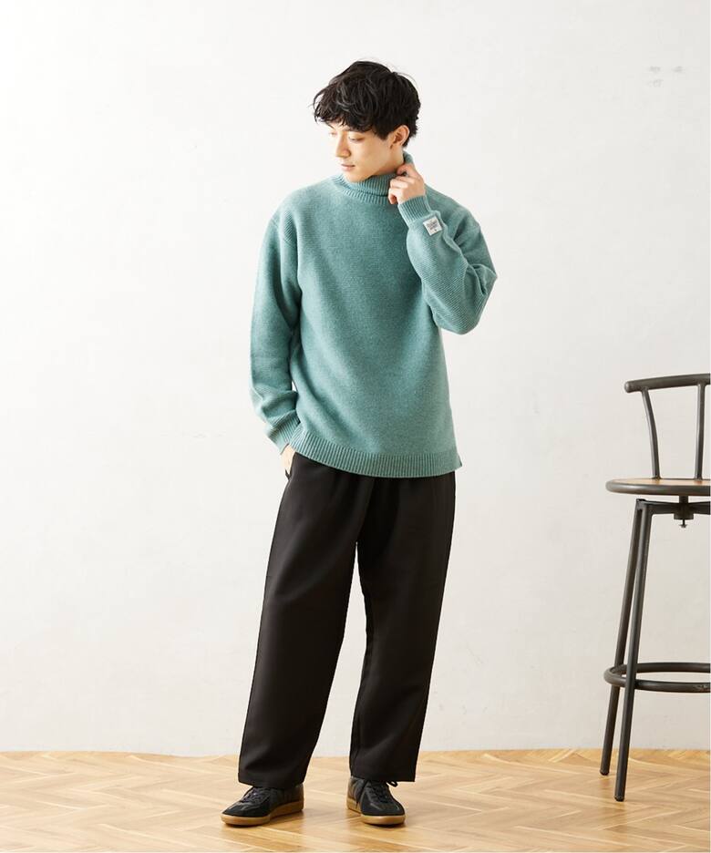 HAMILTON WOOL ガーター タートルネックニット（ニット／セーター  