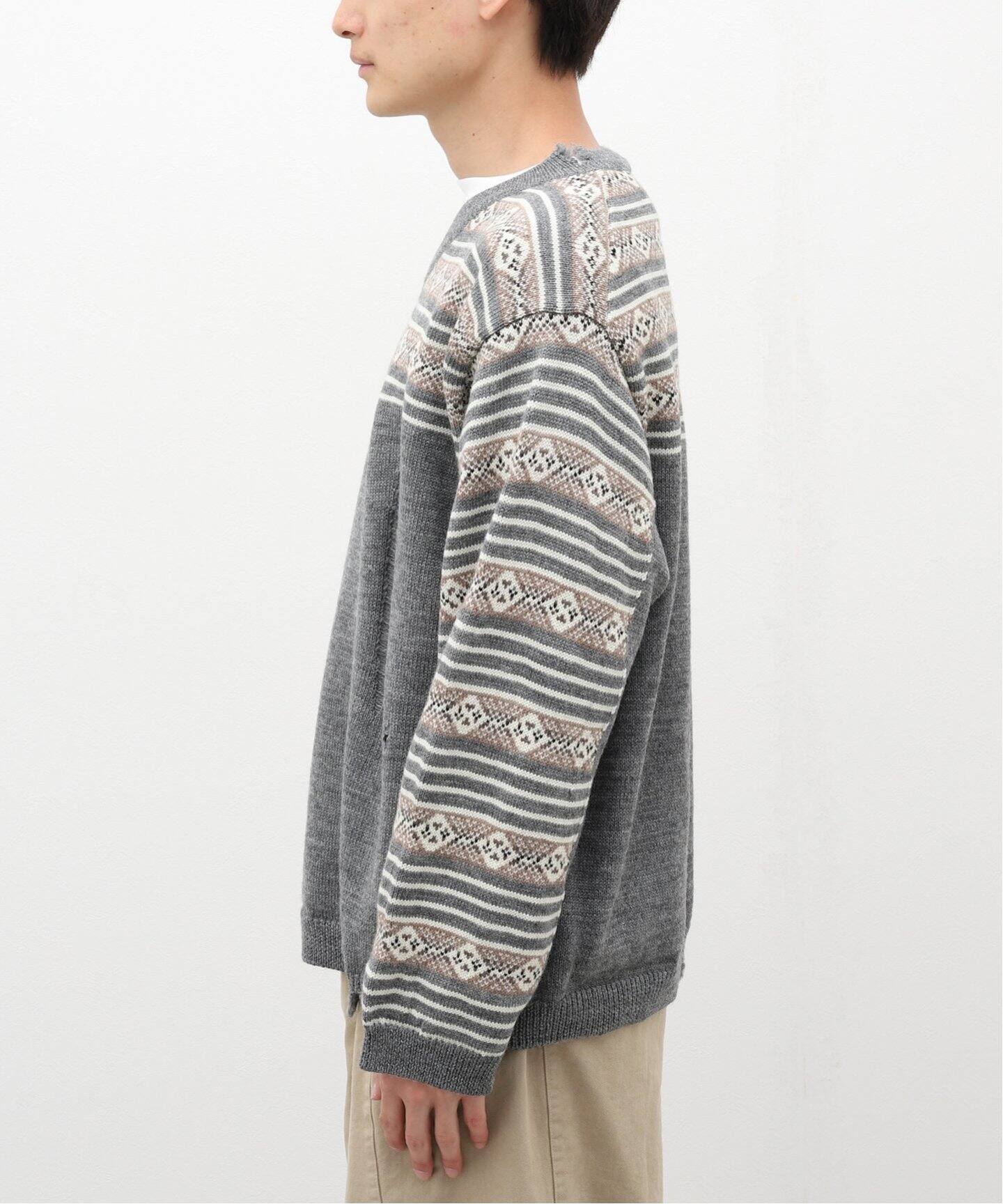 NOMA t.d. / ノーマ ティーディー】Fair isle Damaged Sweater（ニット 