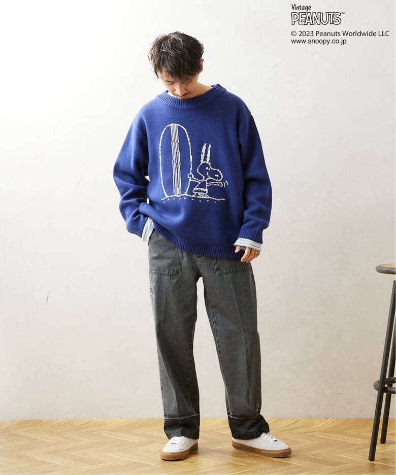PEANUTS by relume / ピーナッツ】別注 ダブル ジャガードニット 