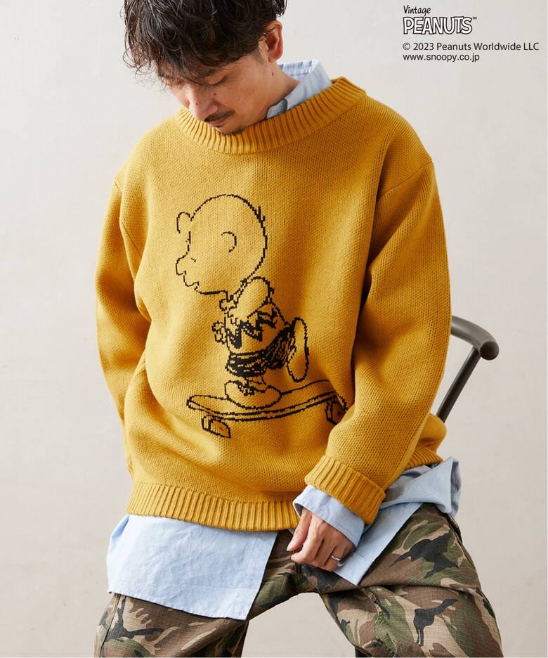 PEANUTS by relume / ピーナッツ】別注 ダブル ジャガードニット  