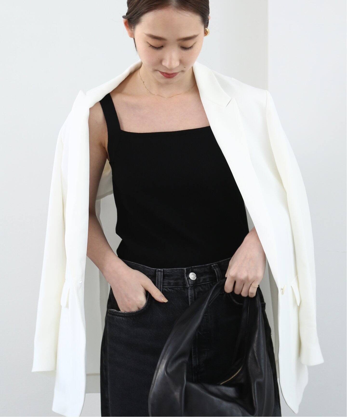 Diner B リブ キャミソール（タンクトップ）｜Deuxieme Classe  