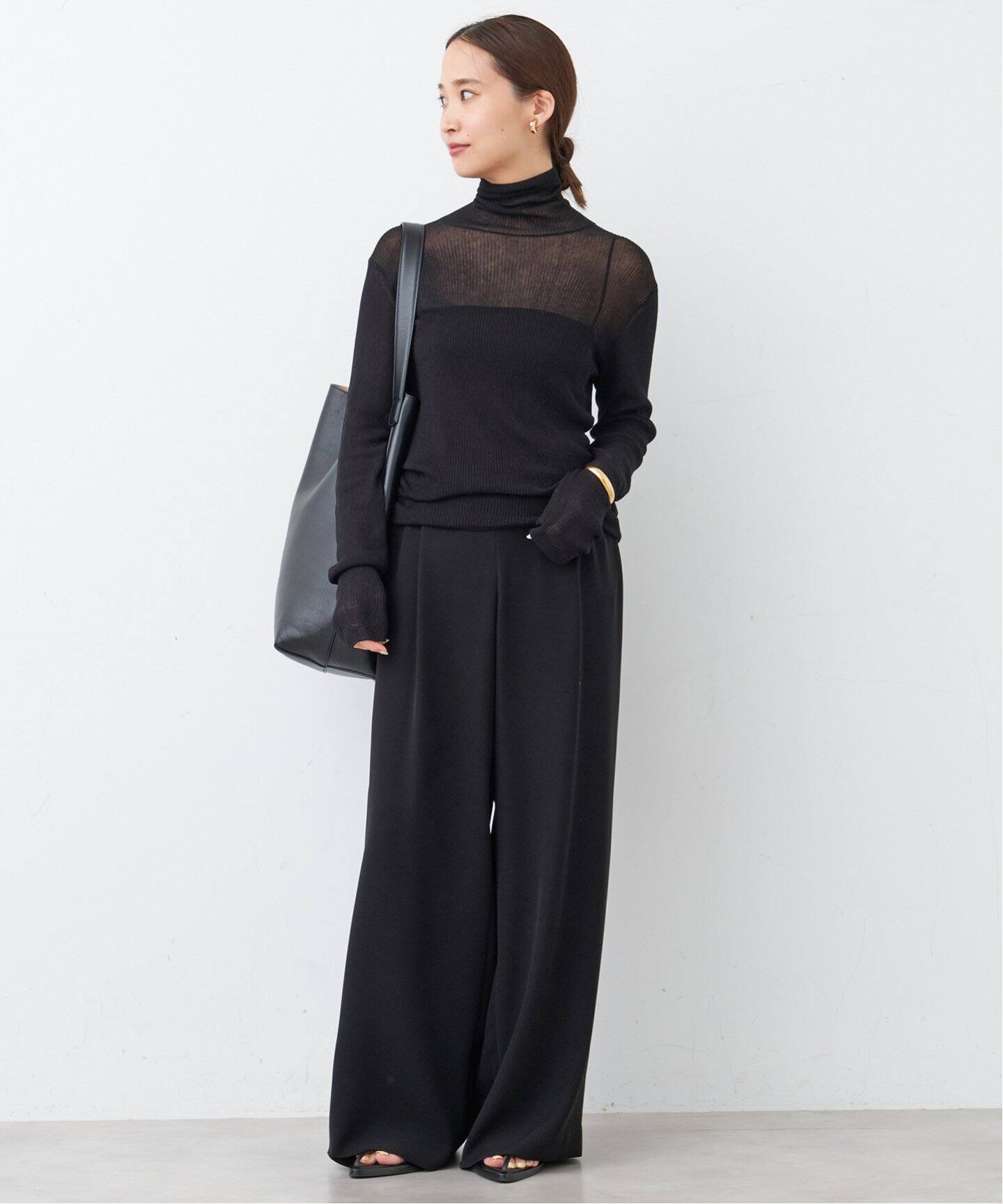 ドゥーズィエムクラスOver sized ribタートルネックプルオーバー 