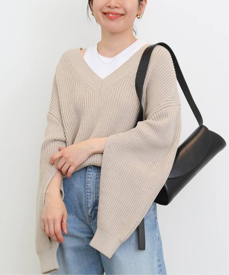 Design Sleeve Cropped プルオーバー（ニット／セーター）｜Deuxieme 