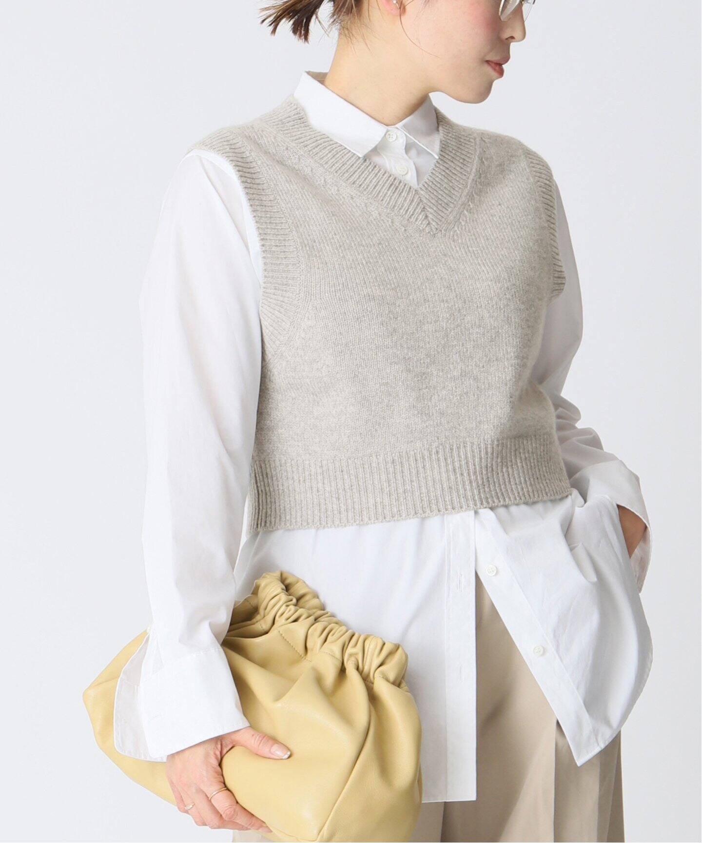 Cashmere Cropped ベスト（ベスト）｜Deuxieme Classe（ドゥーズィエム 