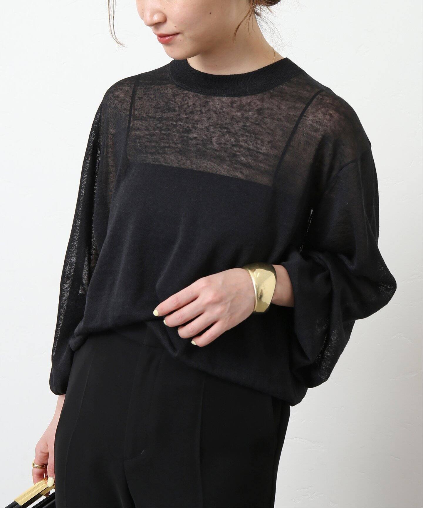 Sheer Slit Sleeve プルオーバー（ニット／セーター）｜Deuxieme 