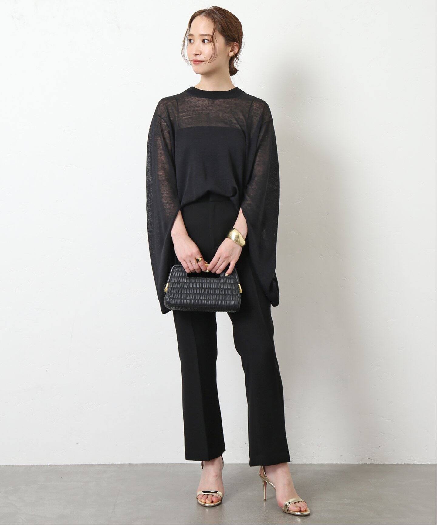 Sheer Slit Sleeve プルオーバー（ニット／セーター）｜Deuxieme 