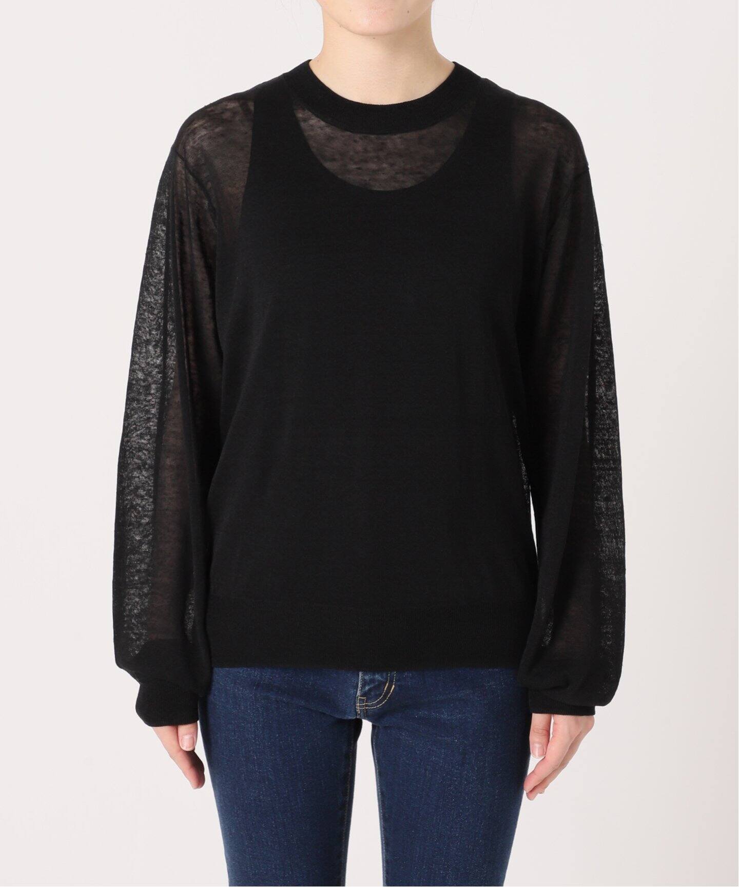 Sheer Slit Sleeve プルオーバー（ニット／セーター）｜Deuxieme 