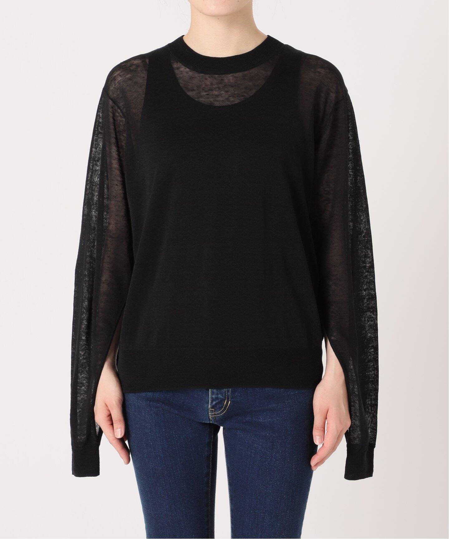 Sheer Slit Sleeve プルオーバー（ニット／セーター）｜Deuxieme 