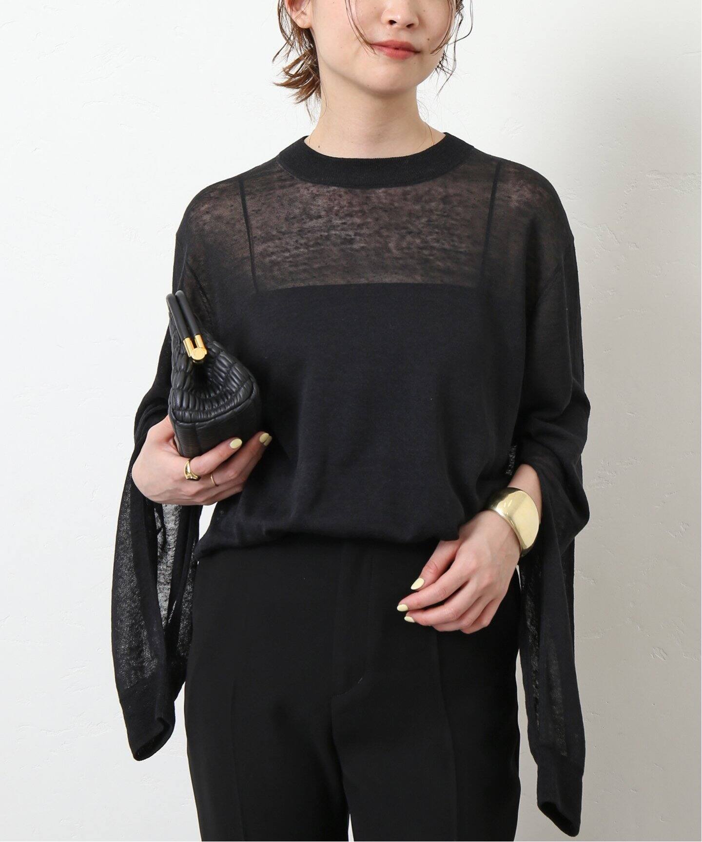 Sheer Slit Sleeve プルオーバー（ニット／セーター）｜Deuxieme 