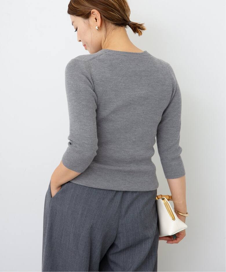 Rib クルーネック プルオーバー（ニット／セーター）｜Deuxieme Classe  