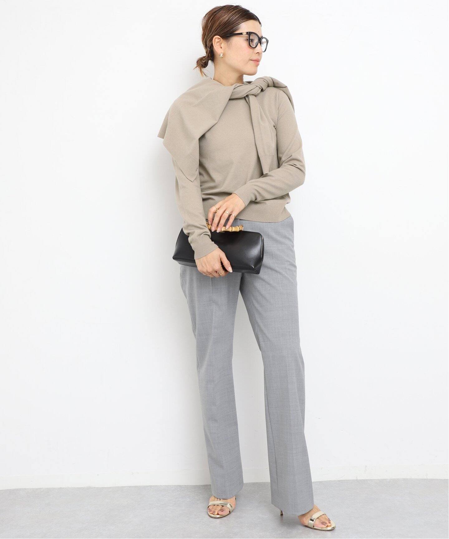 Stretch Wool クルーネックカーディガン（カーディガン）｜Deuxieme 