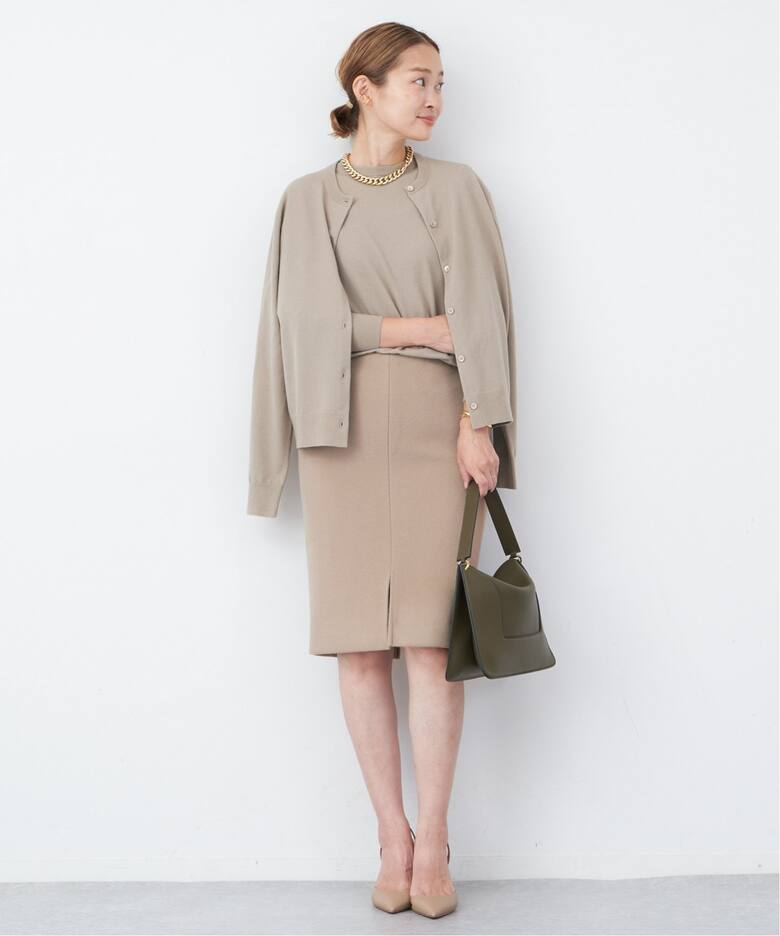 Stretch Wool クルーネックカーディガン（カーディガン）｜Deuxieme 