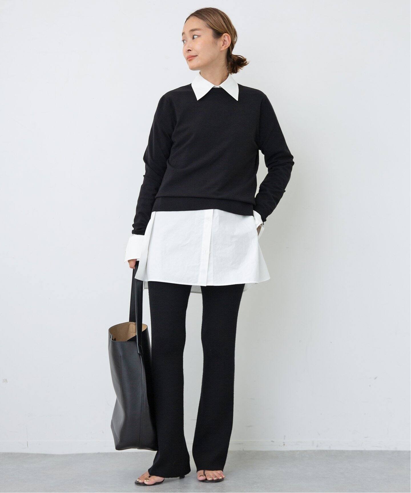 Stretch Wool クルーネックプルオーバー（ニット／セーター 