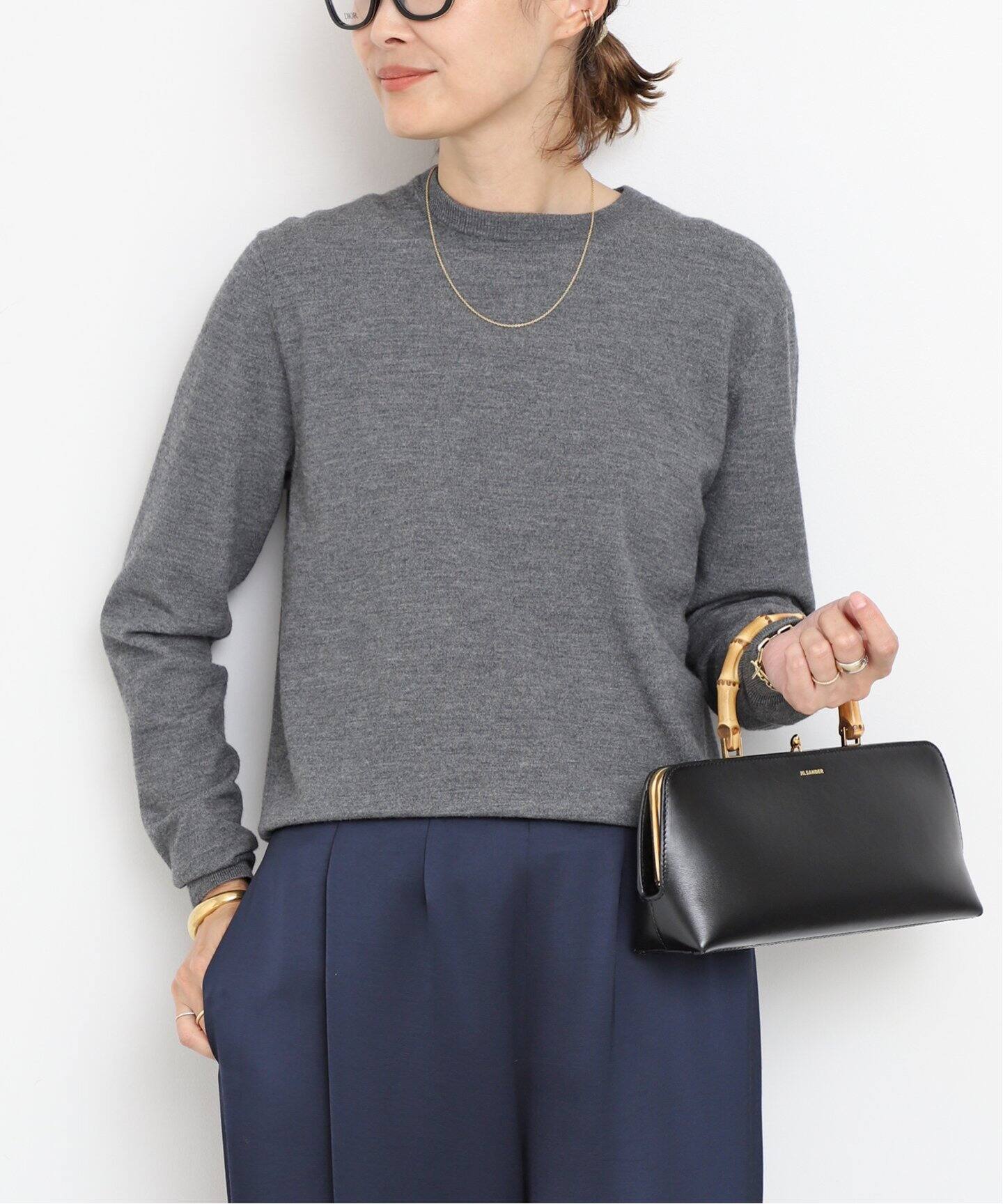 Stretch Wool クルーネックプルオーバー（ニット／セーター  