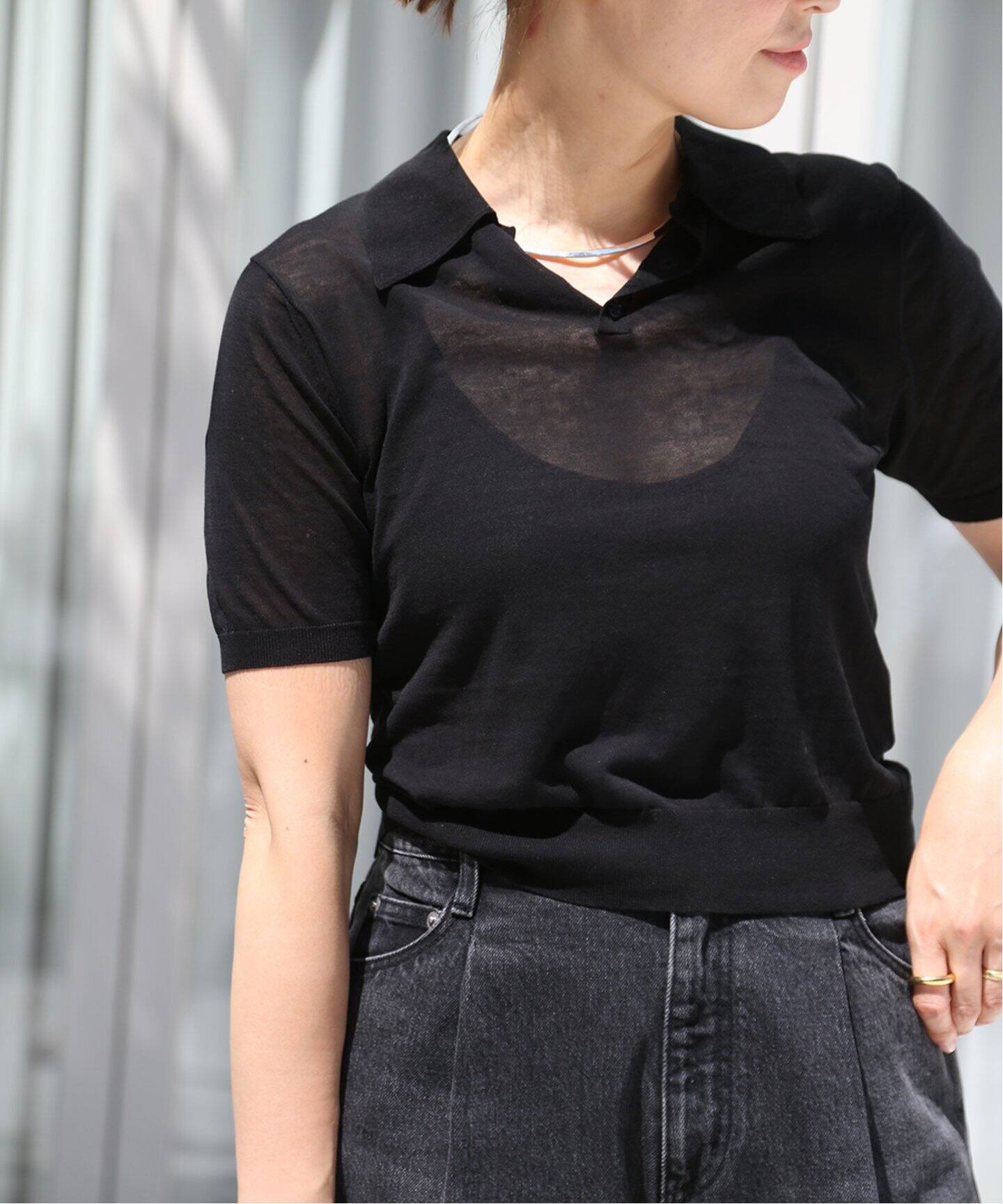 Cotton Poloshirt ニット（ニット／セーター）｜Deuxieme Classe  
