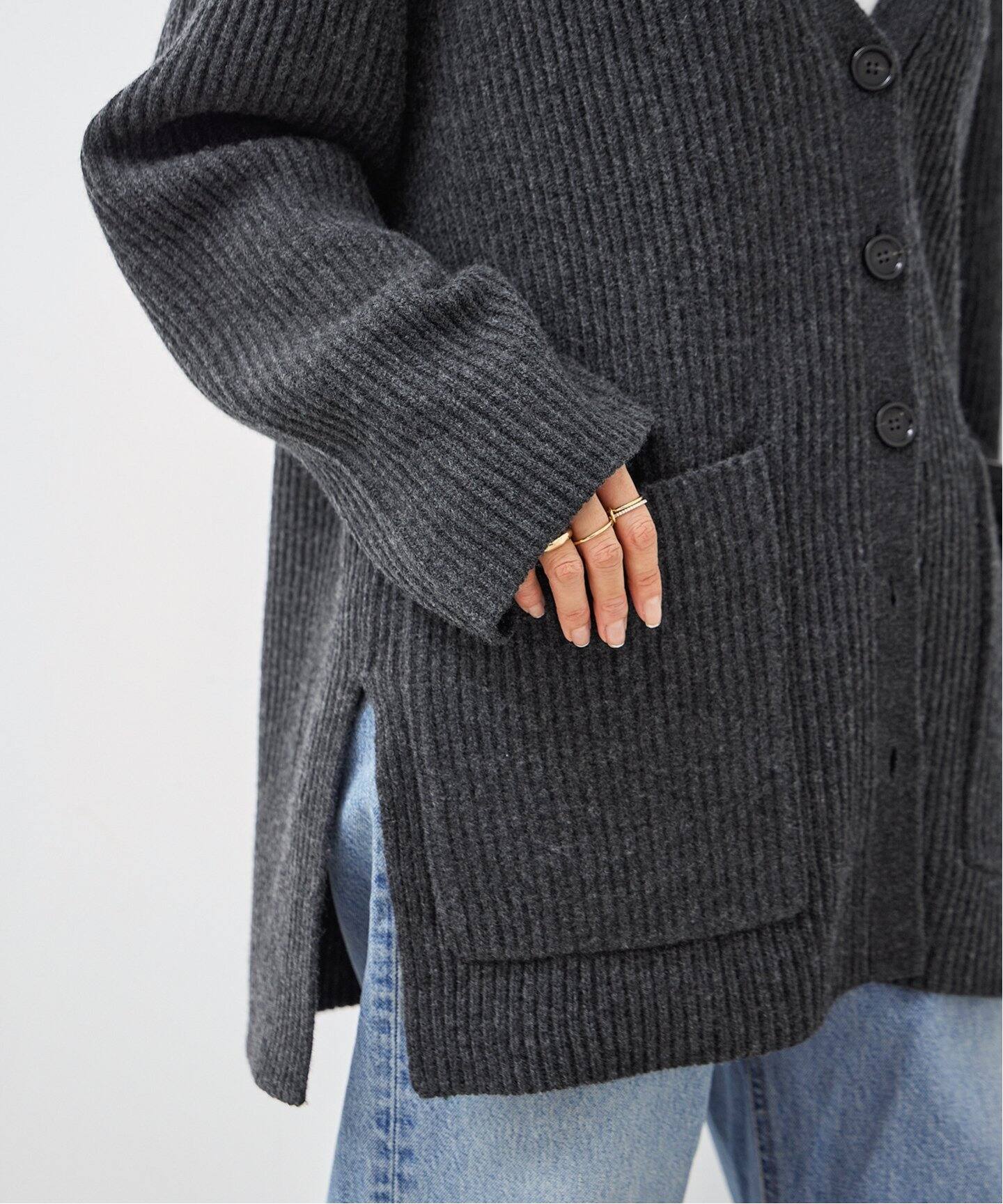 TOTEME/トーテム】 Ribbed Wool カーディガン（カーディガン  