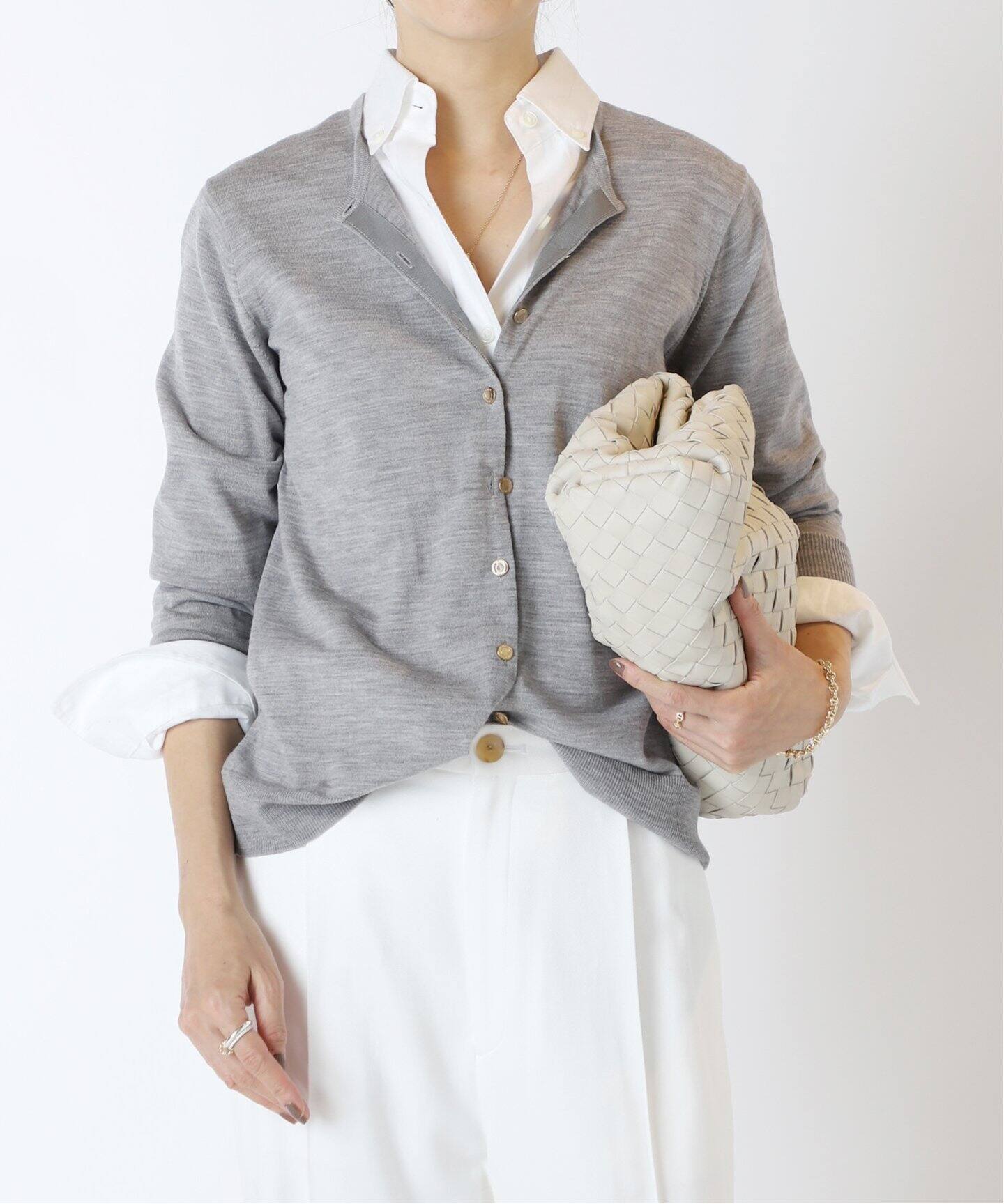 Deuxieme Classe FF30 クルーネック カーディガン 