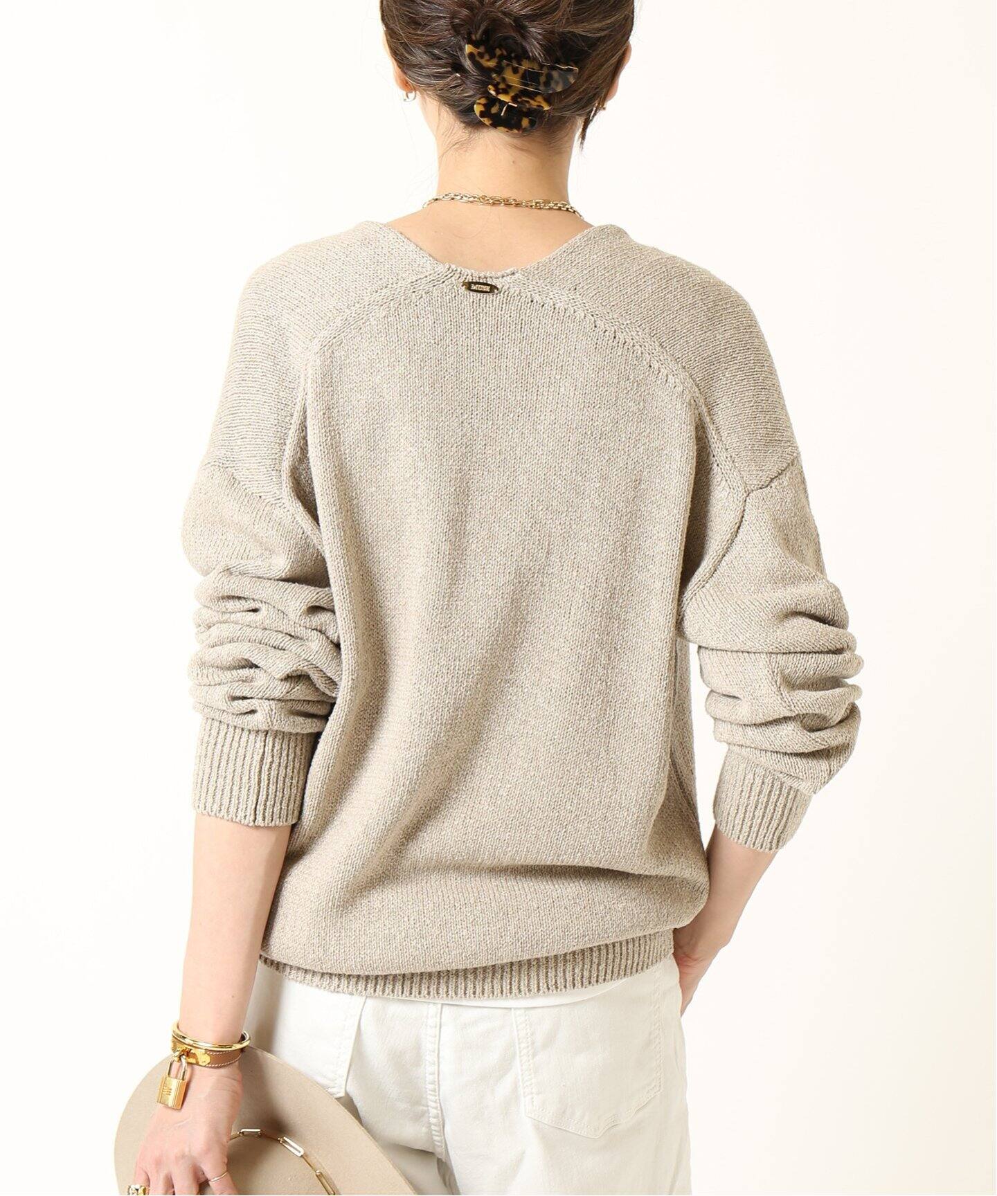 Lily Linen Vネック プルオーバー（ニット／セーター）｜MUSE de  