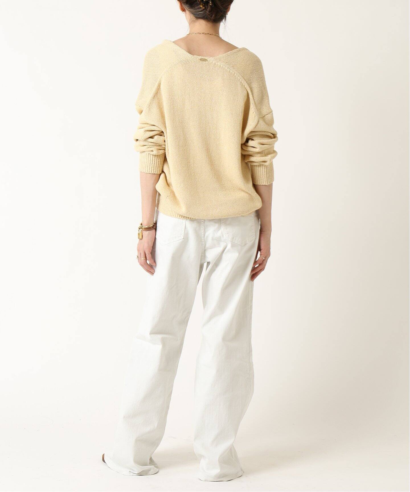 Lily Linen Vネック プルオーバー（ニット／セーター）｜MUSE de  