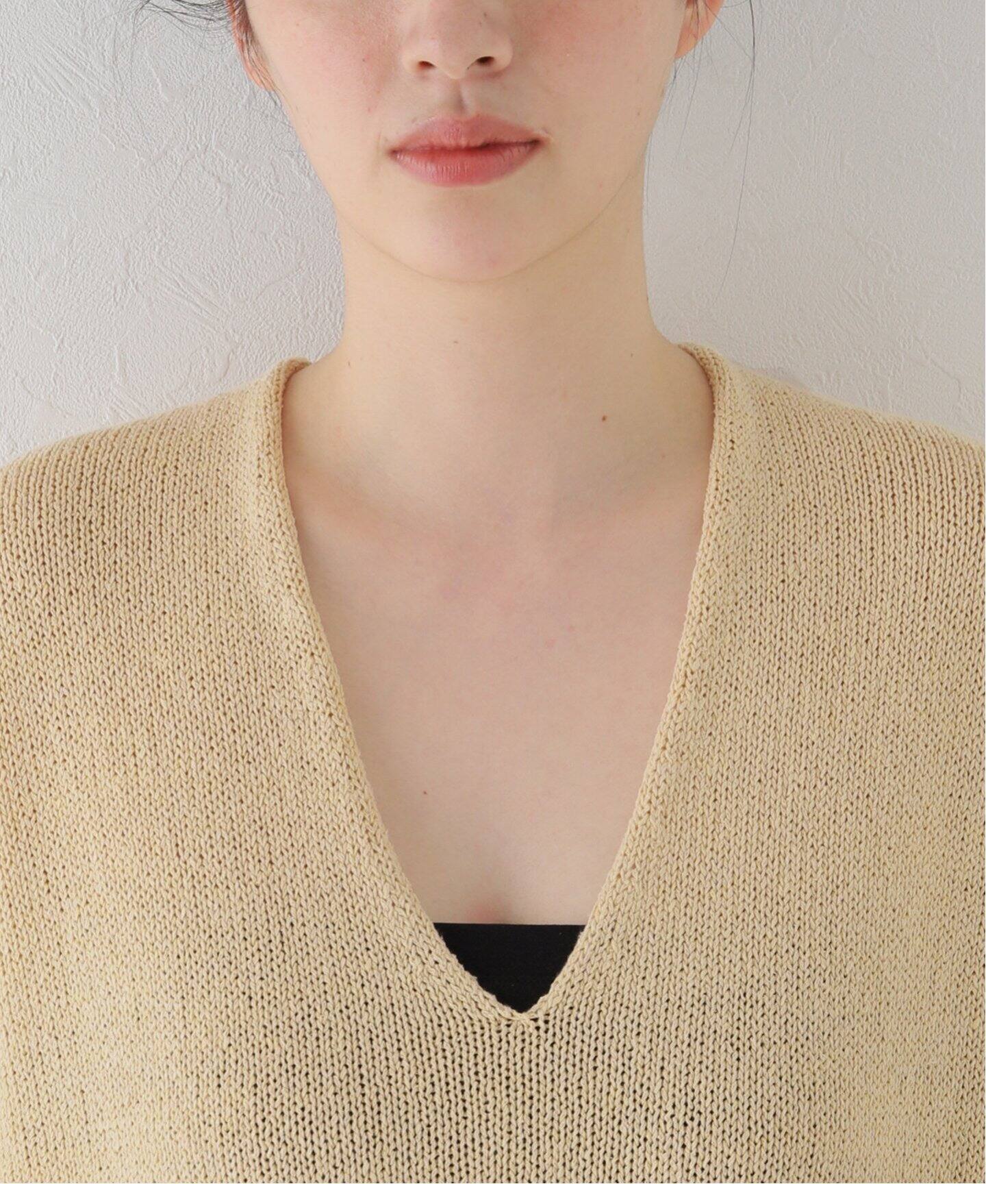 Lily Linen Vネック プルオーバー（ニット／セーター）｜MUSE de  