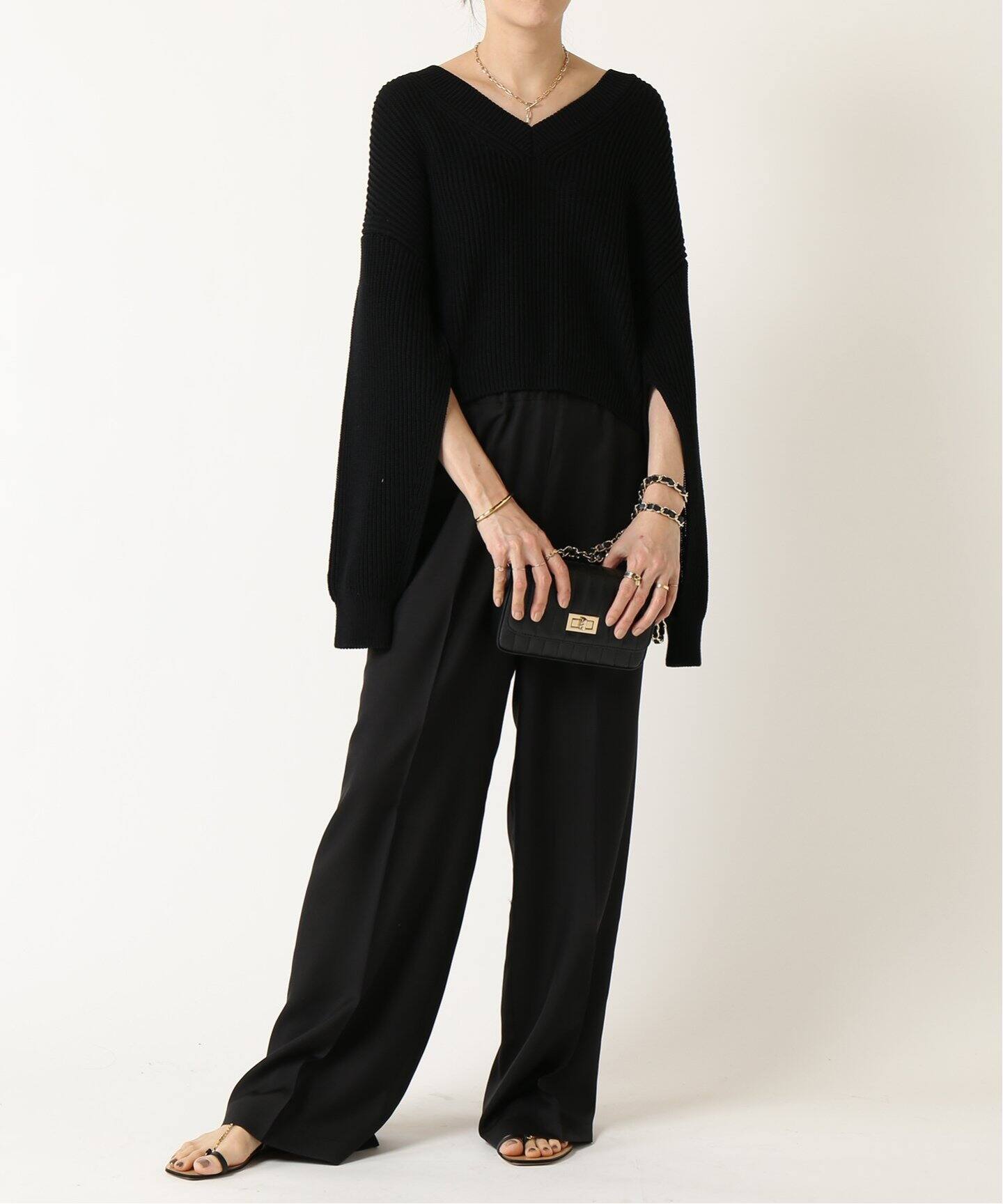 Design Sleeve Cropped プルオーバー（ニット／セーター）｜MUSE de 