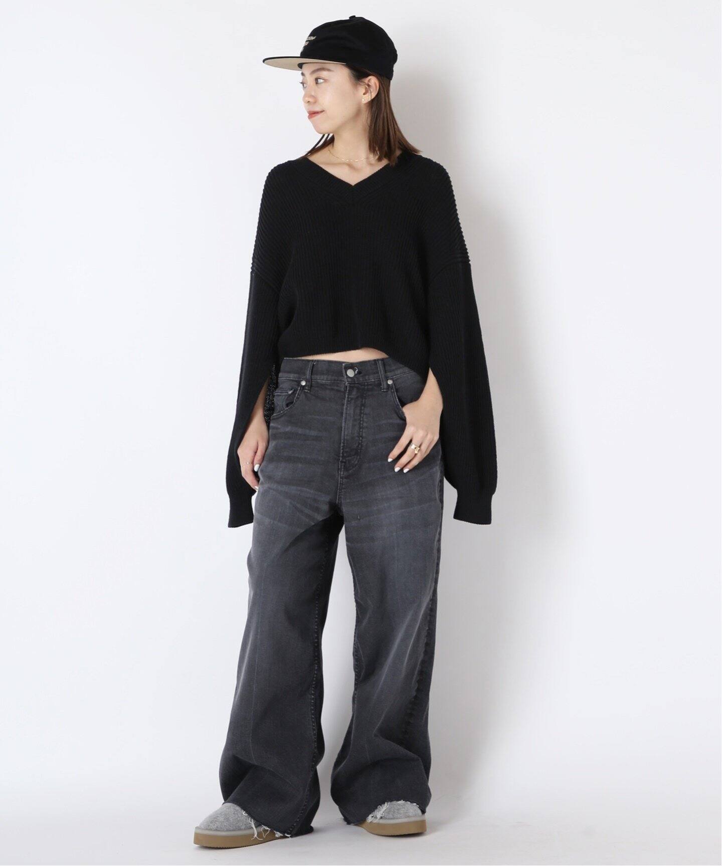 Design Sleeve Cropped プルオーバー（ニット／セーター）｜MUSE de 