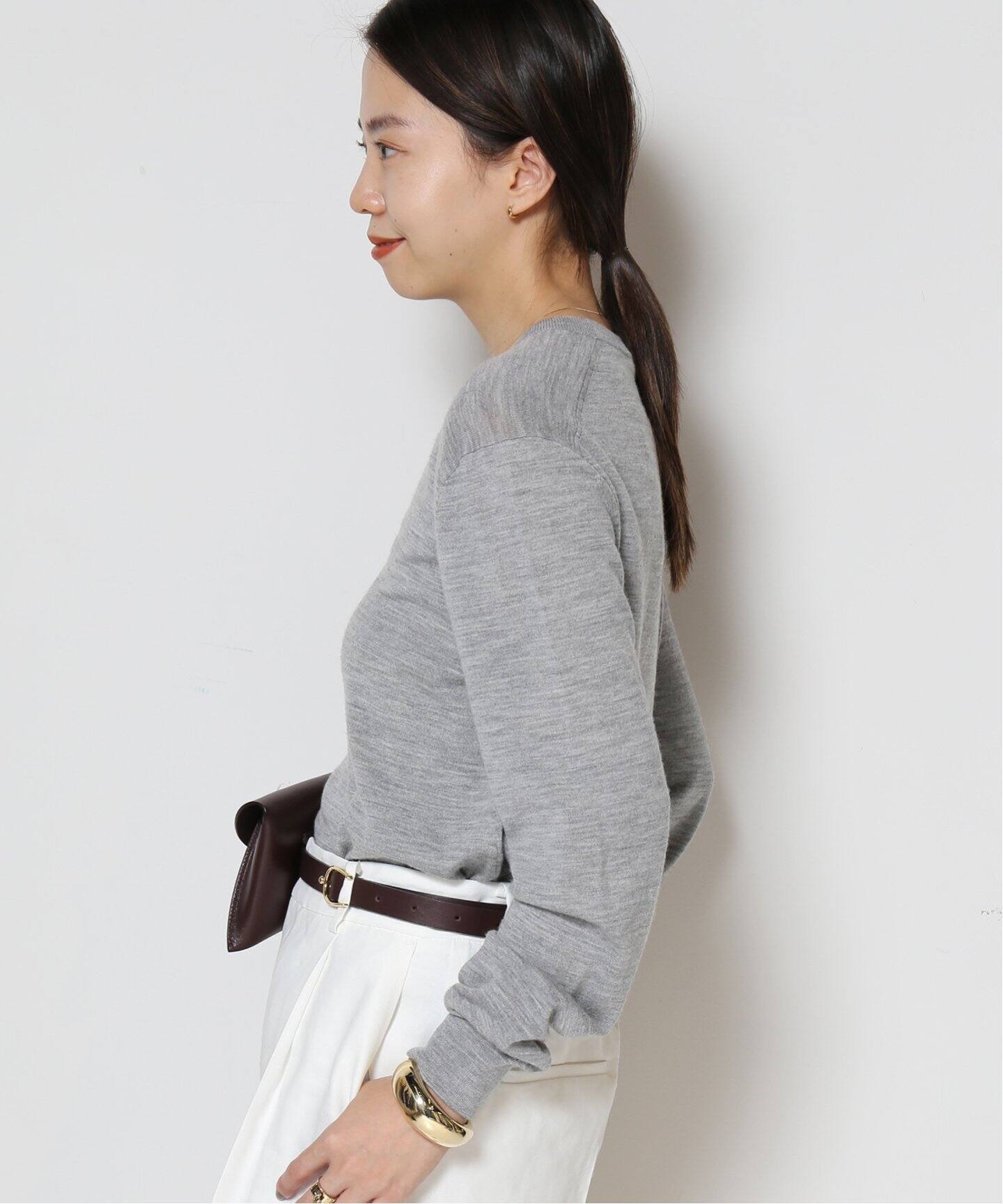 Basic クルーネックプルオーバー（ニット／セーター）｜MUSE de  