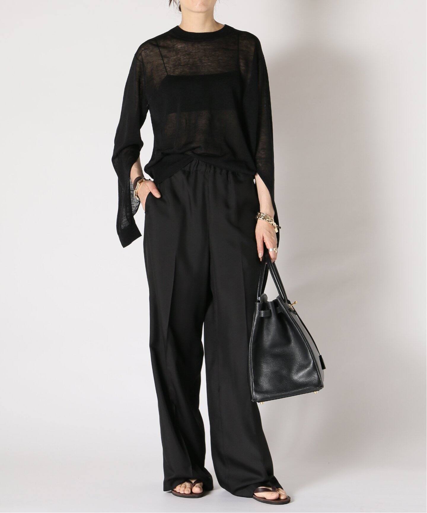 Sheer Slit Sleeve プルオーバー（ニット／セーター）｜MUSE de 