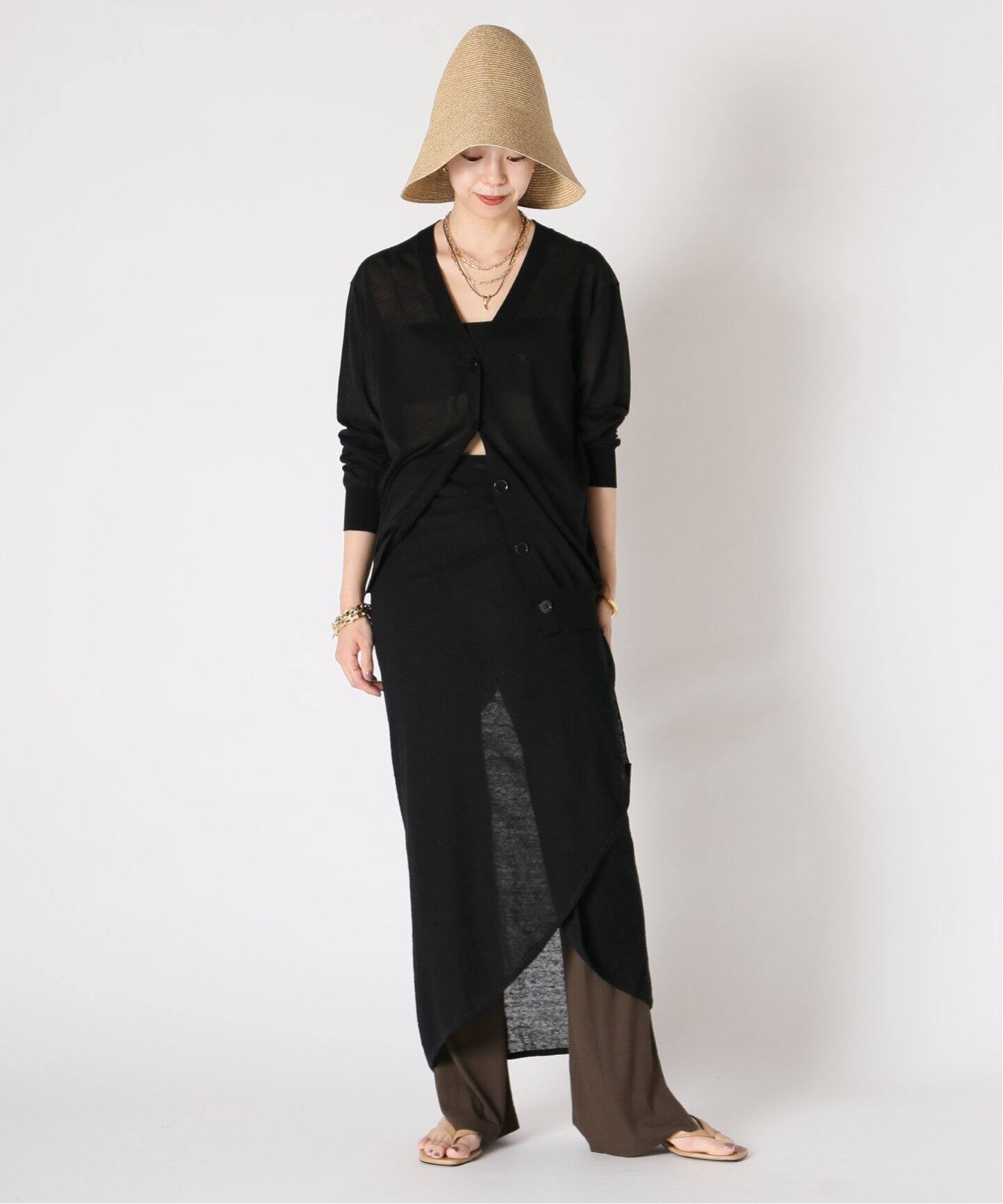 Cotton Sheer Vネック カーディガン（カーディガン）｜MUSE de  