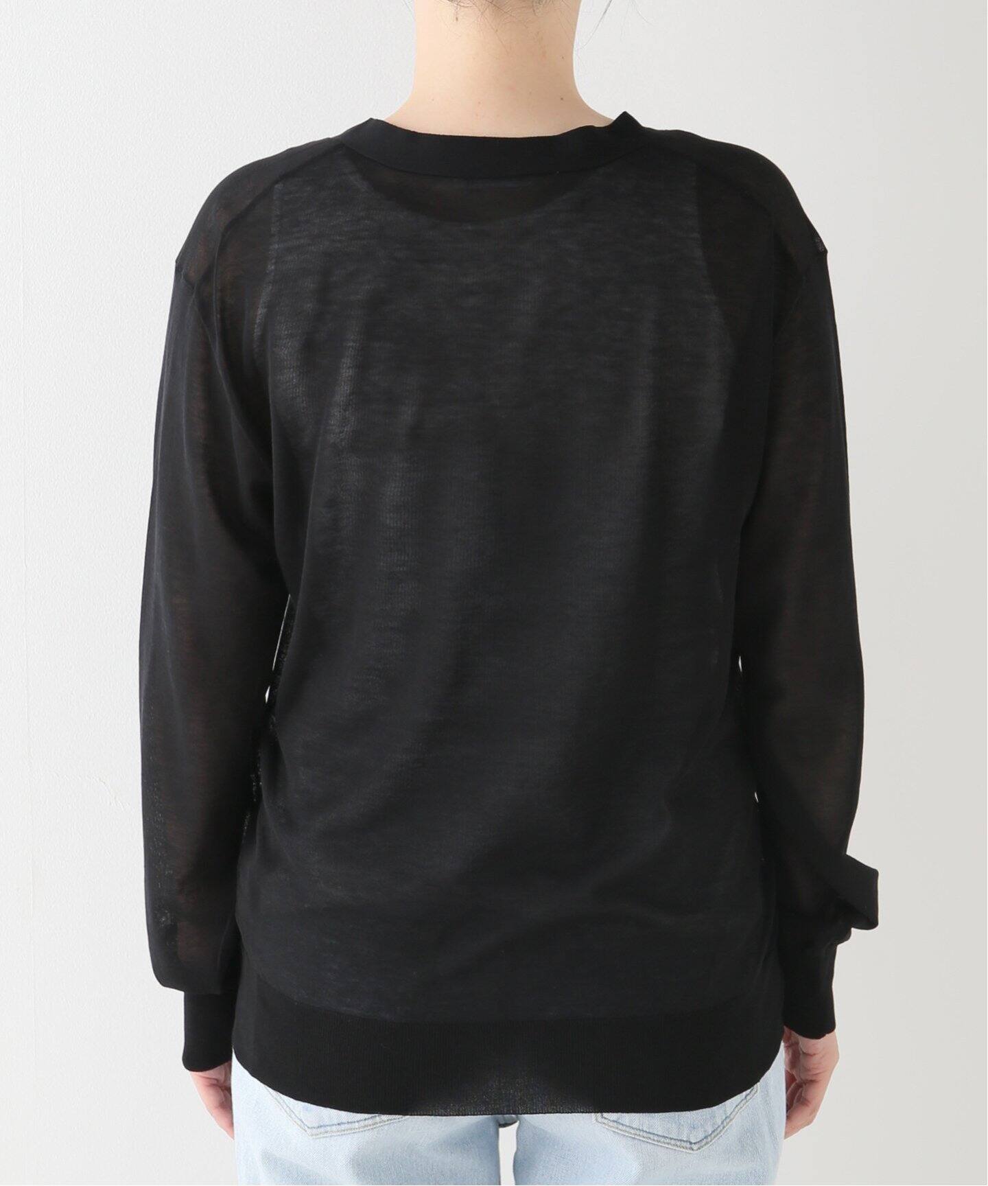 Cotton Sheer Vネック カーディガン（カーディガン）｜MUSE de  