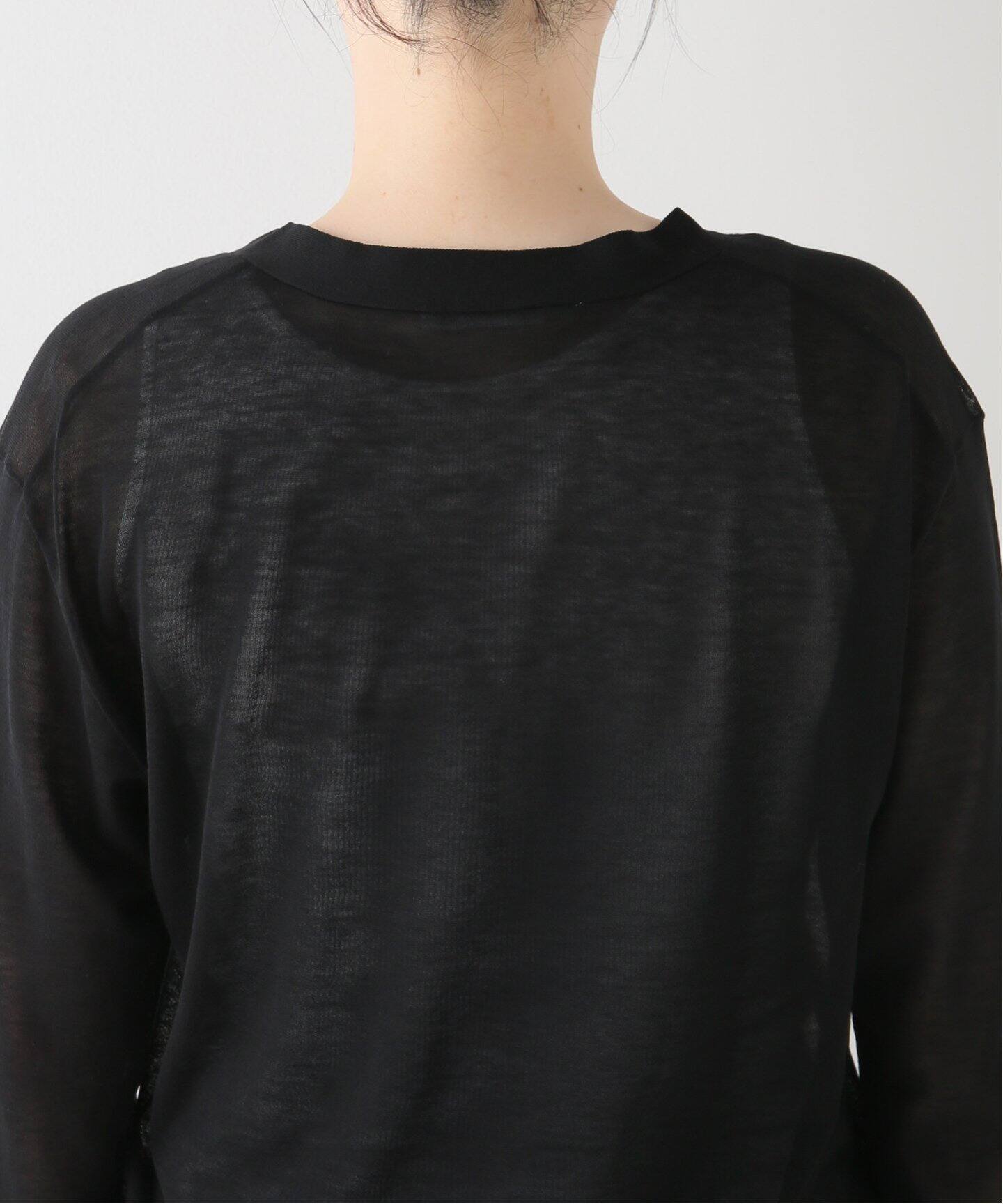 Cotton Sheer Vネック カーディガン（カーディガン）｜MUSE de  