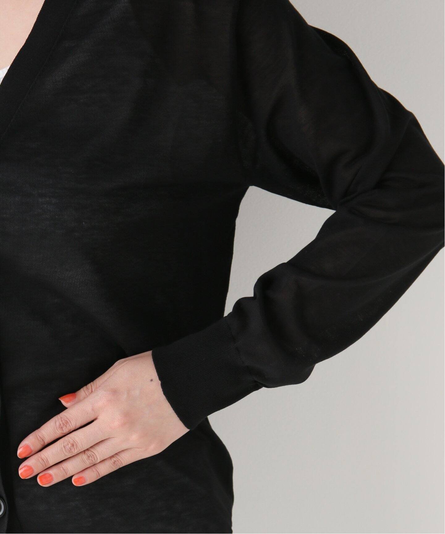 Cotton Sheer Vネック カーディガン（カーディガン）｜MUSE de  