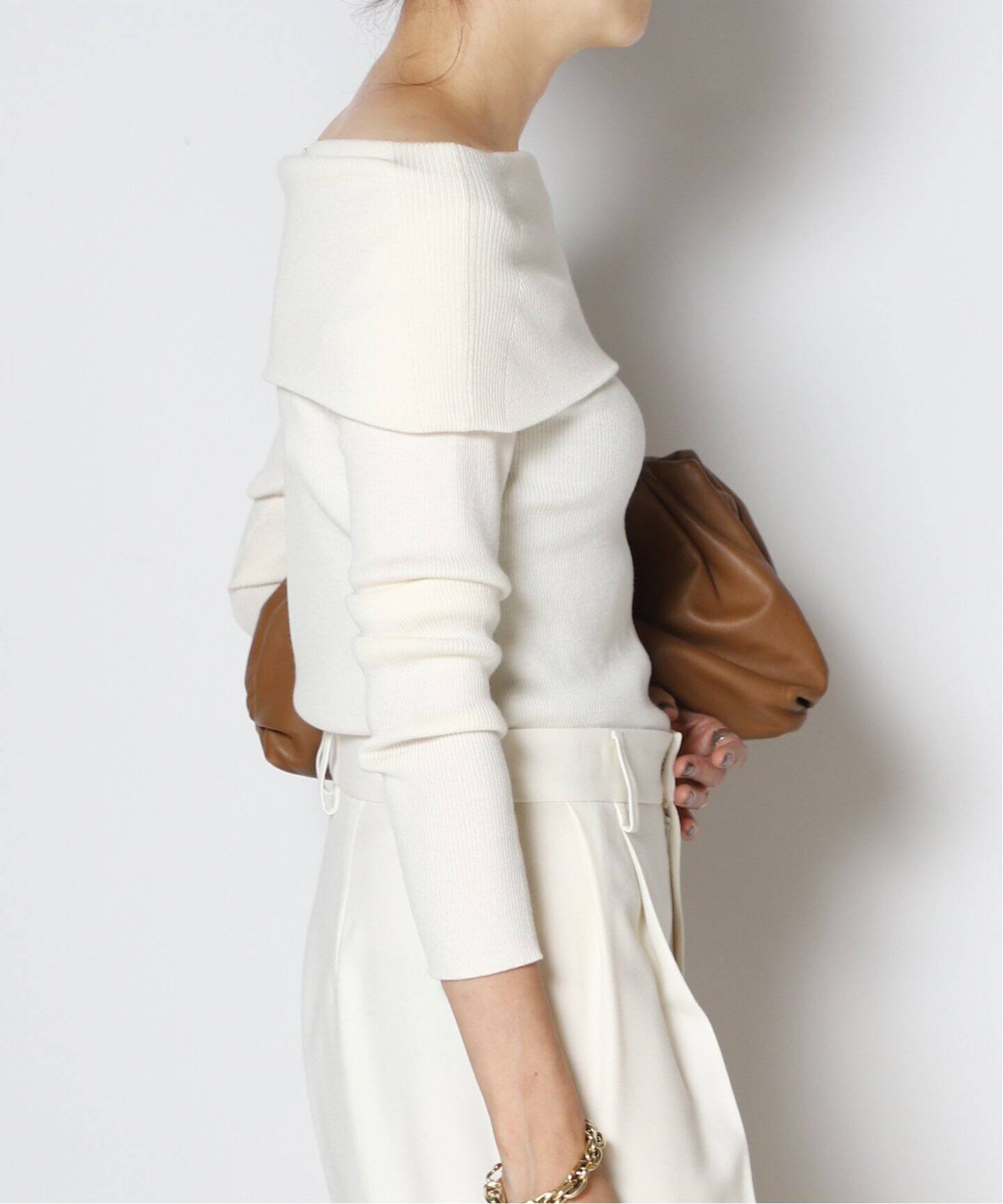 RIB OFF SHOULDER ニット（ニット／セーター）｜MUSE de Deuxieme 