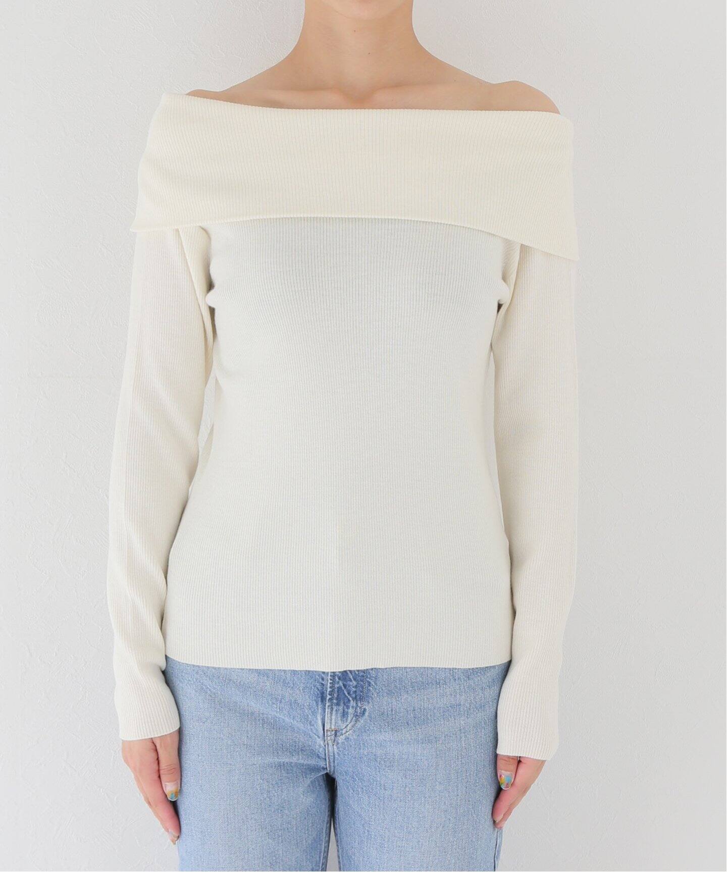RIB OFF SHOULDER ニット（ニット／セーター）｜MUSE de Deuxieme 