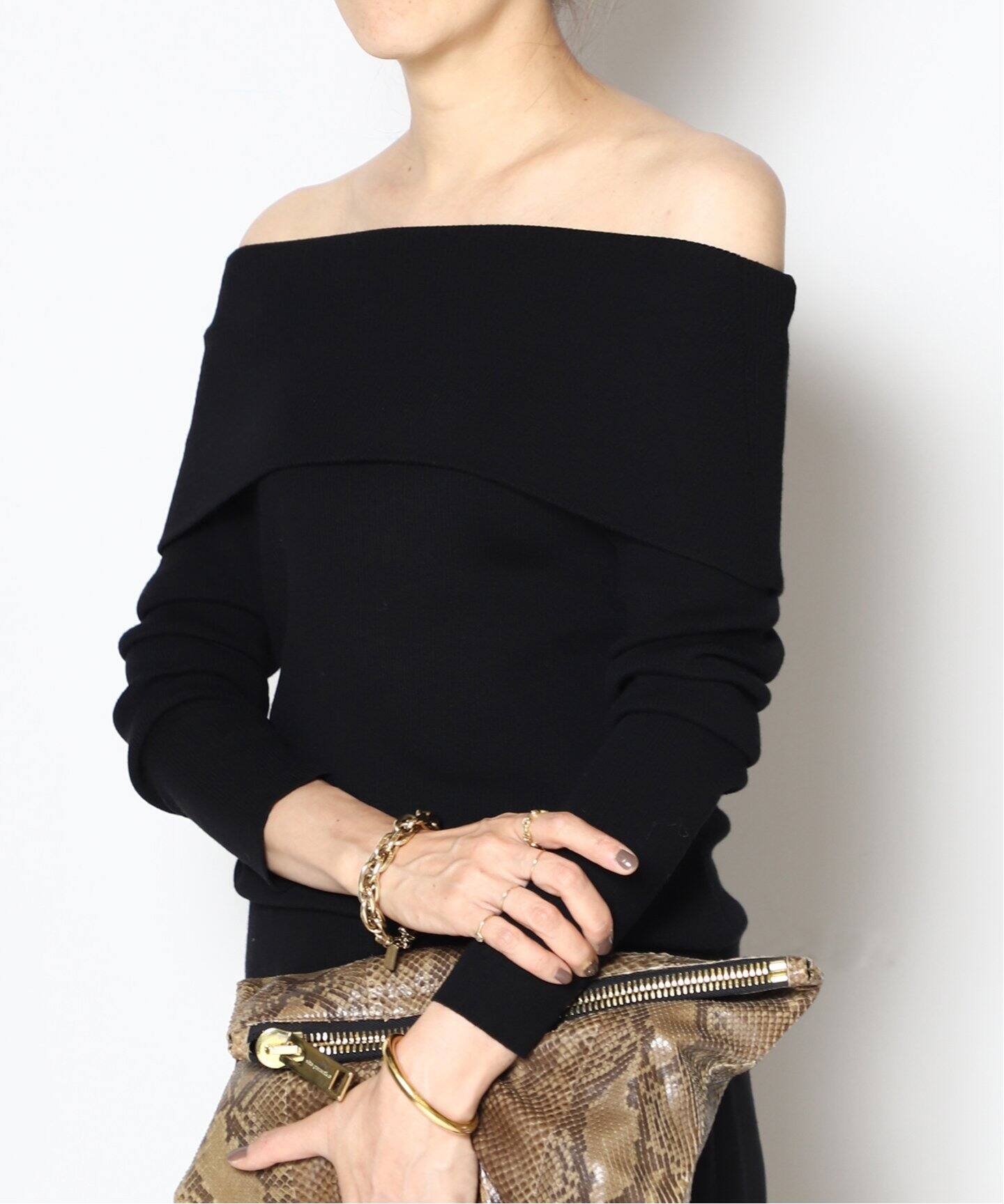 RIB OFF SHOULDER ニット（ニット／セーター）｜MUSE de Deuxieme 