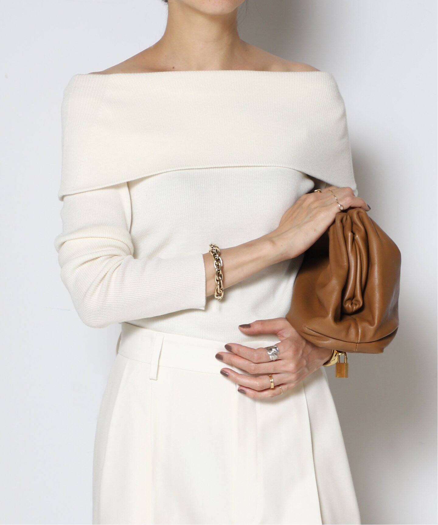 RIB OFF SHOULDER ニット（ニット／セーター）｜MUSE de Deuxieme 