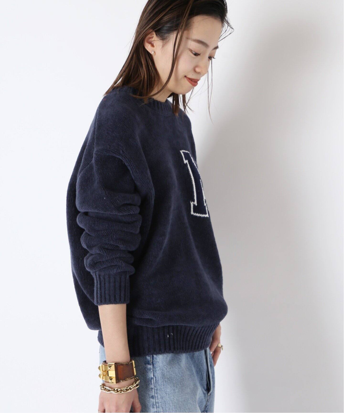 MADISONBLUE/マディソンブルー】COLLEGE SWEATER（ニット／セーター  