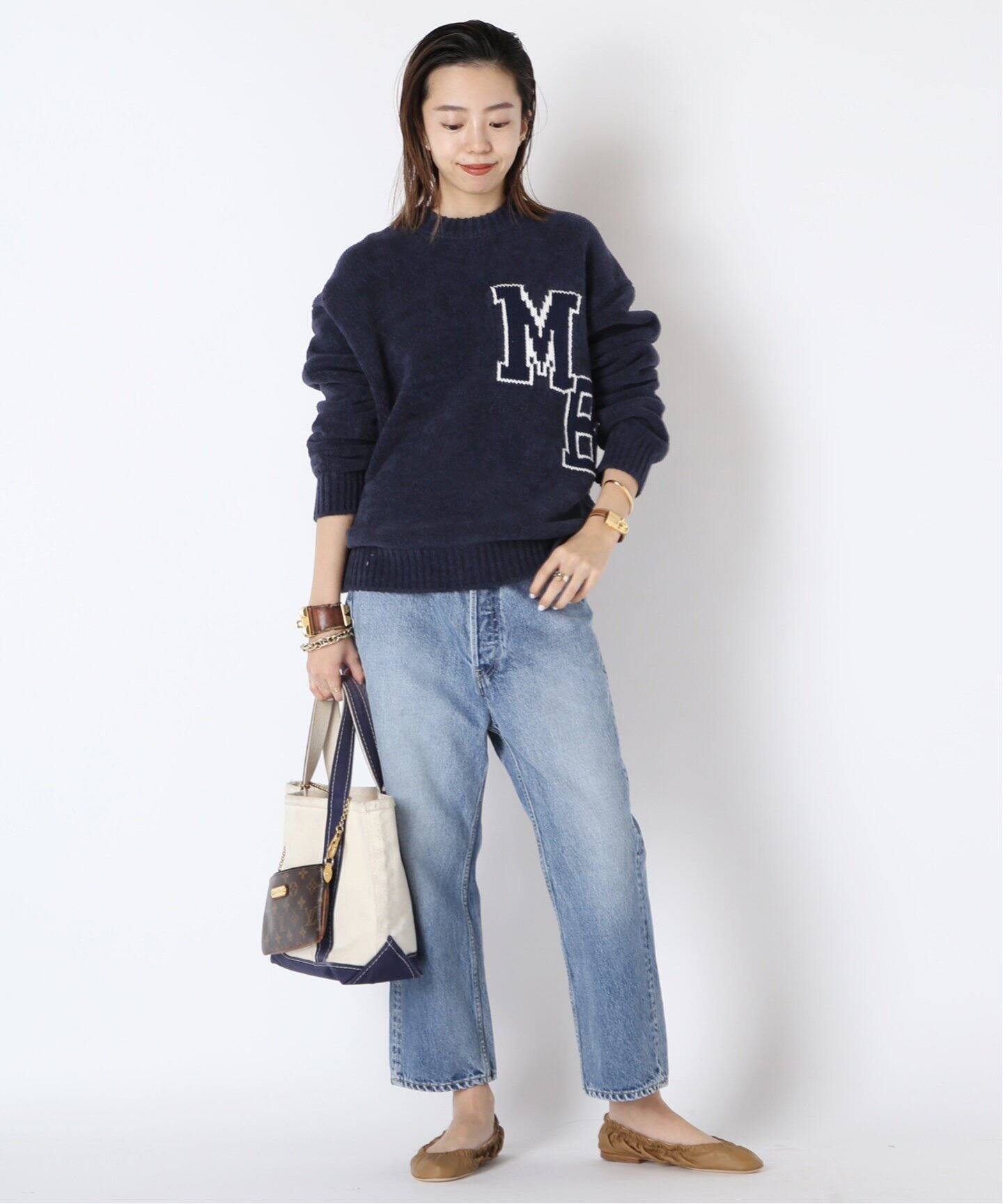 MADISONBLUE/マディソンブルー】COLLEGE SWEATER（ニット／セーター  