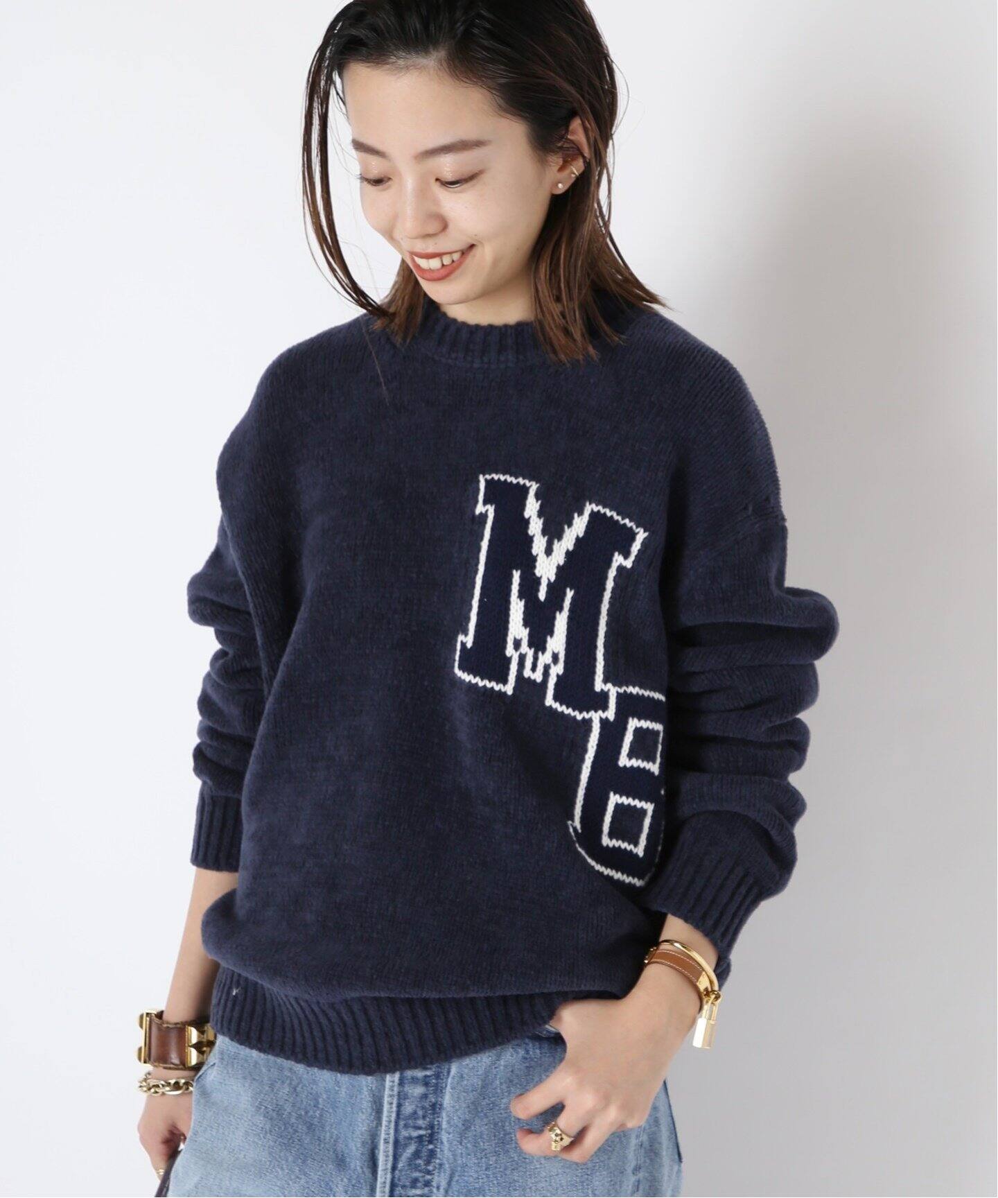 MADISONBLUE/マディソンブルー】COLLEGE SWEATER（ニット／セーター  