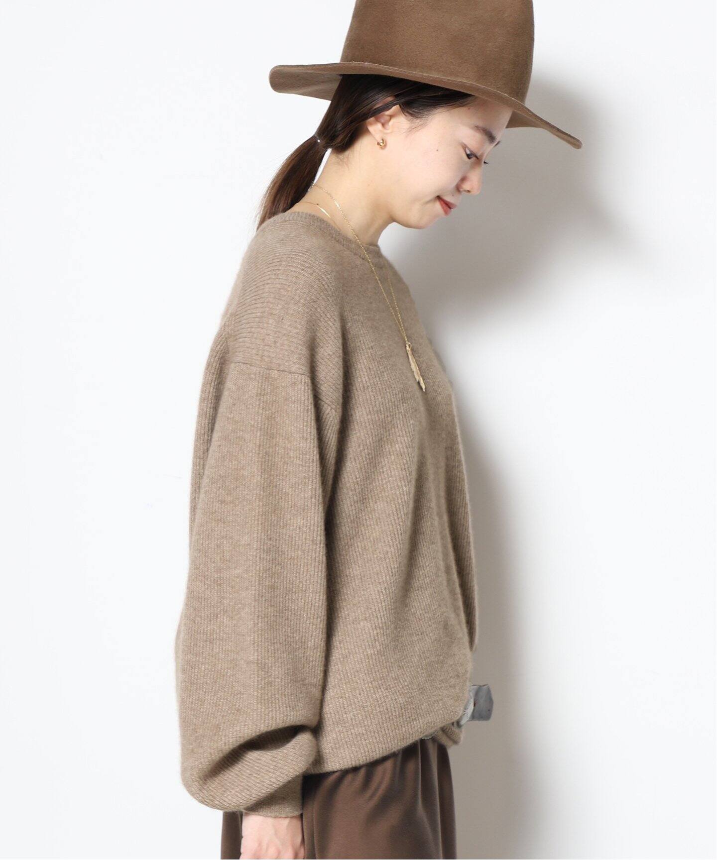 HERILL/ヘリル】Cashmere クルーネックニット（ニット／セーター  